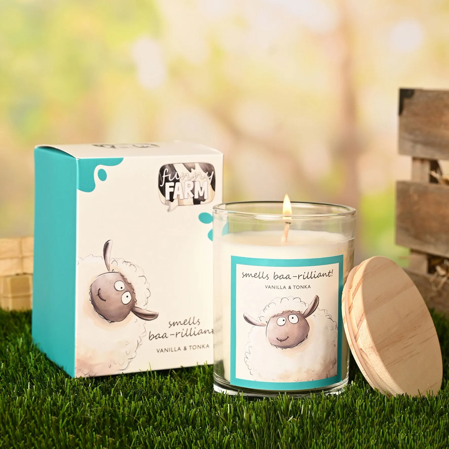 The Funny Farm Smells Baa-rilliant Candle - Cream alternate view