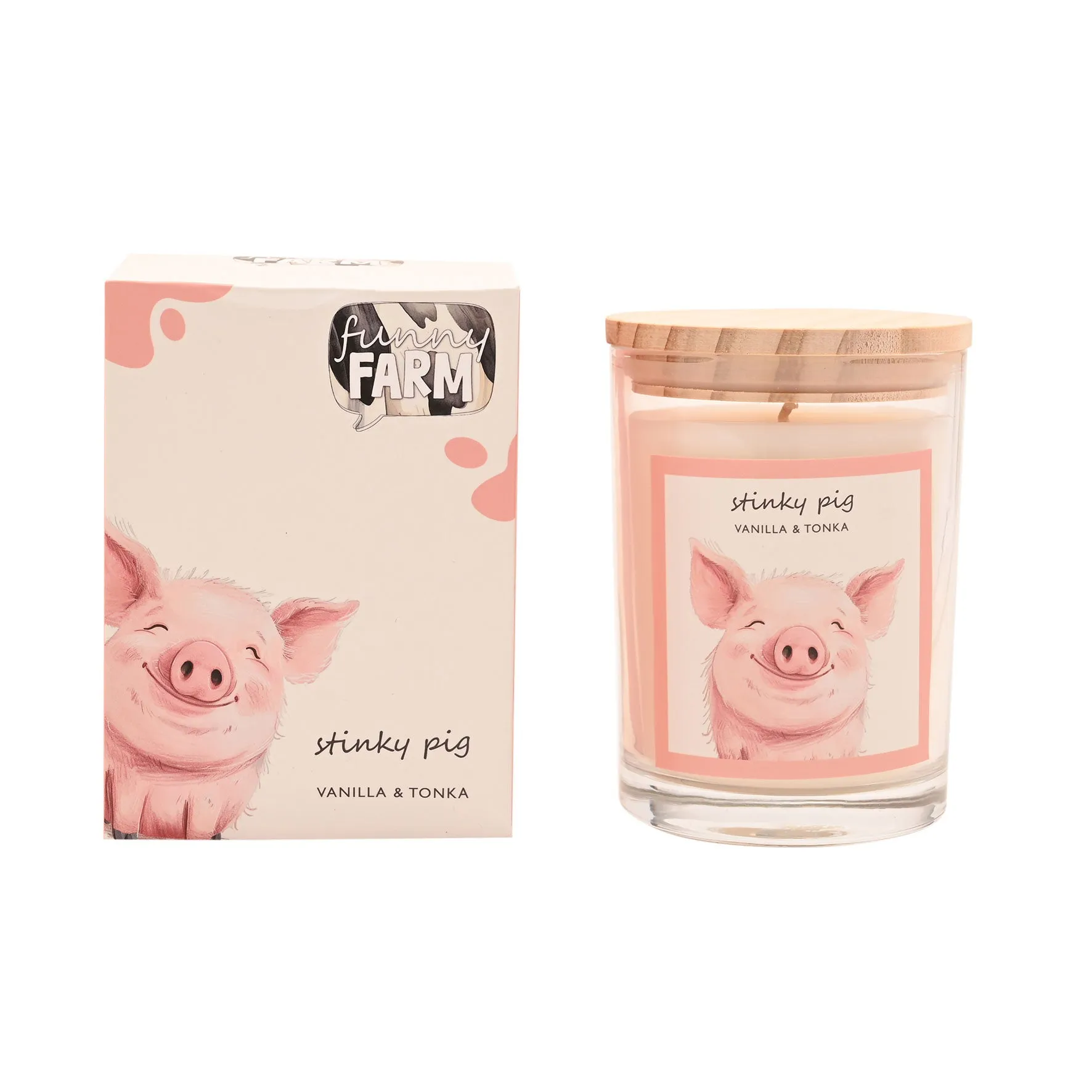 The Funny Farm Stinky Pig Candle - Cream product