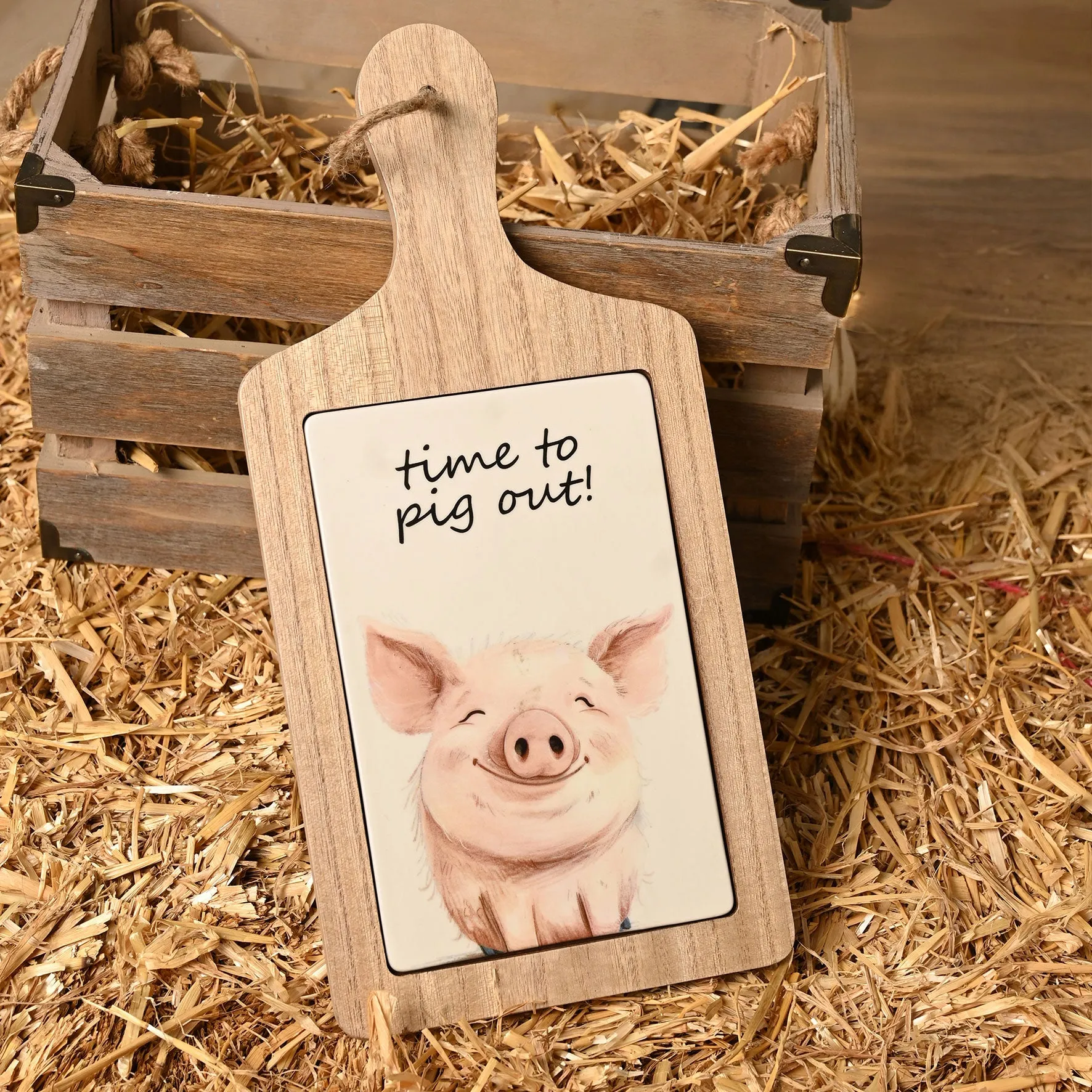 The Funny Farm Time To Pig Out Serving Board alternate view