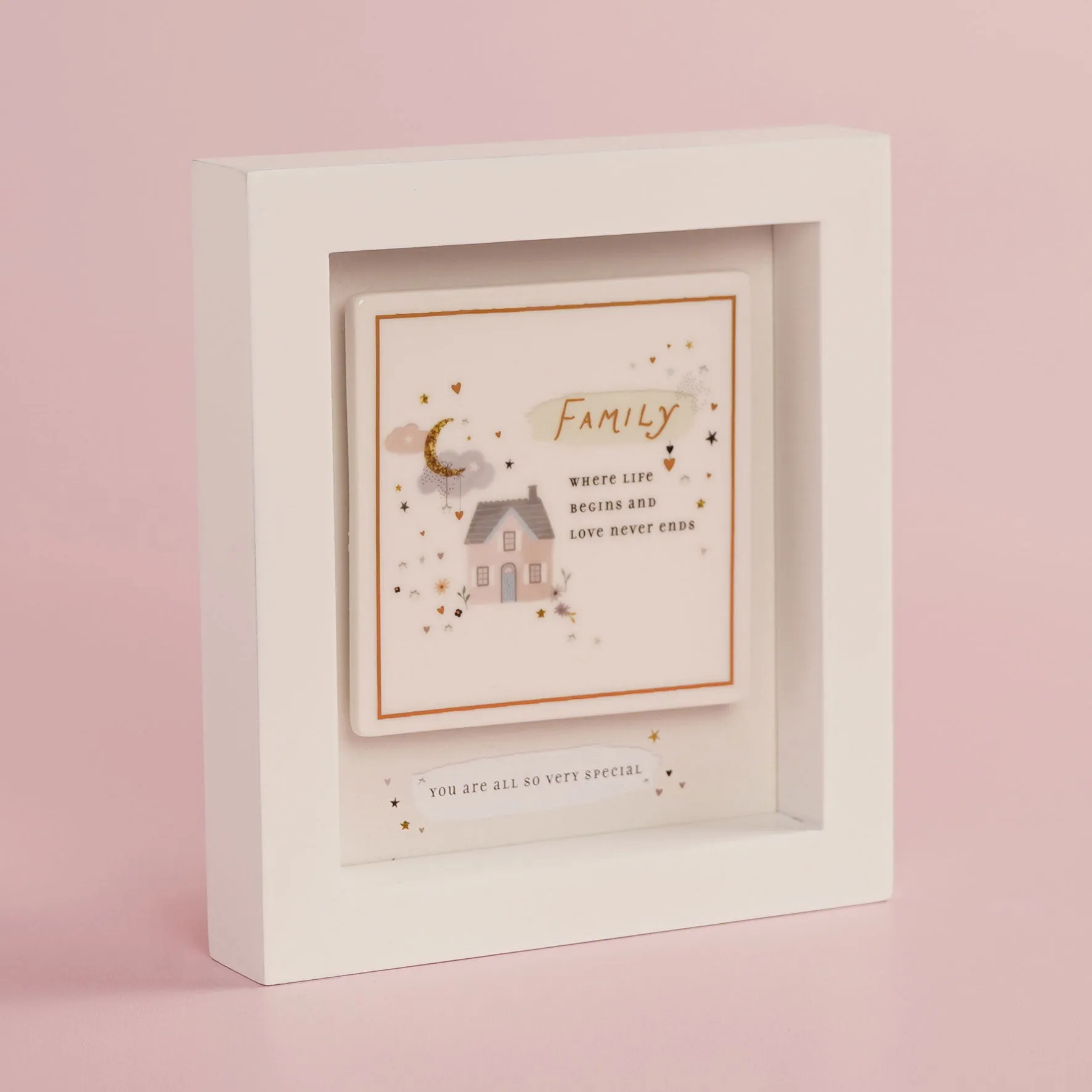 The Little Things Family Boxed Plaque - White, MDF product