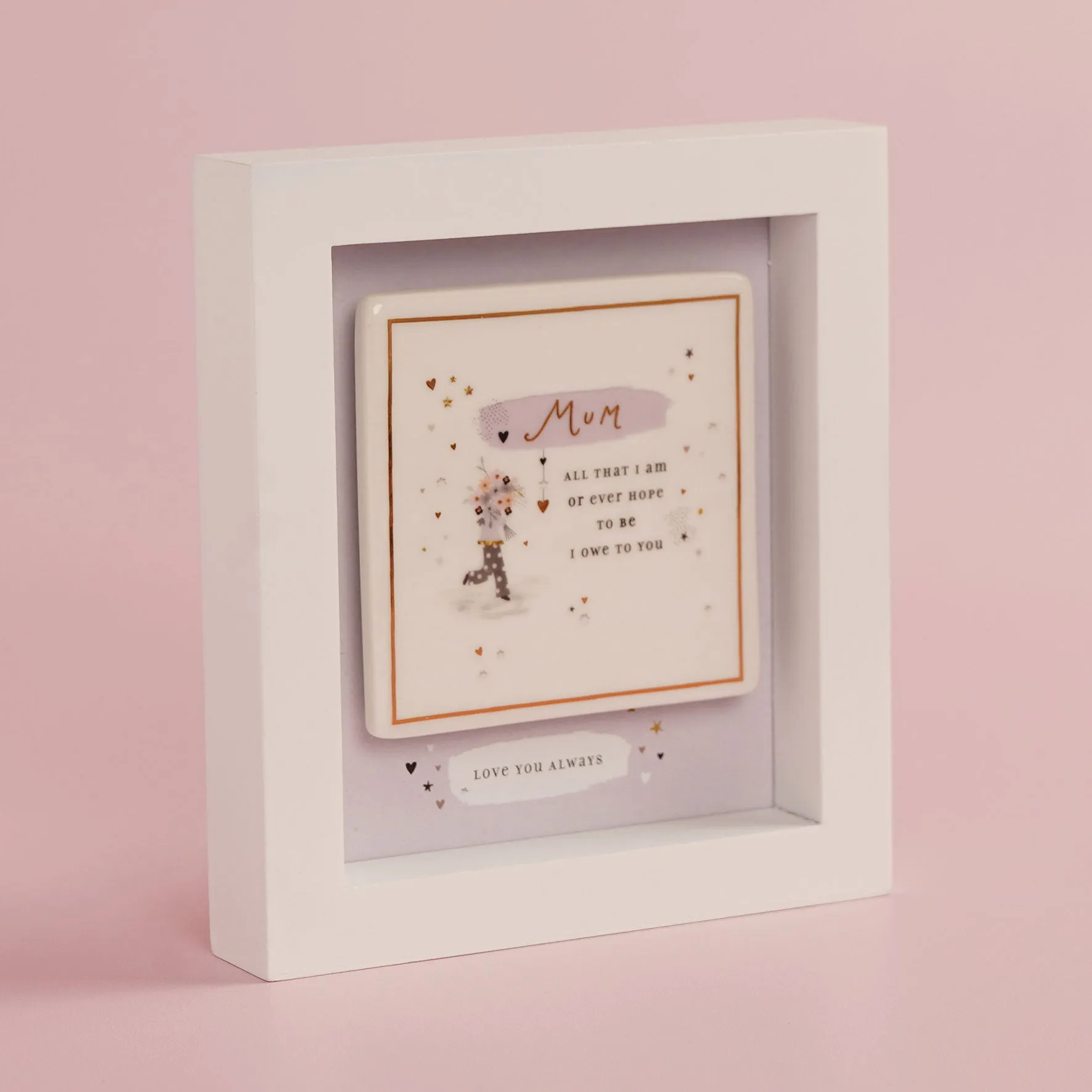 The Little Things Mum Boxed Plaque - White, MDF product