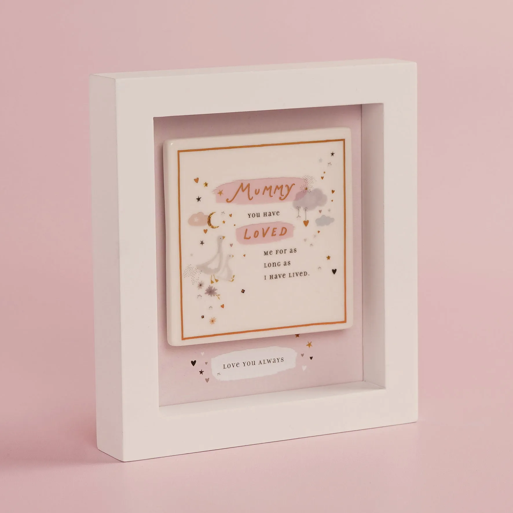 The Little Things Mummy Boxed Plaque - White, MDF product