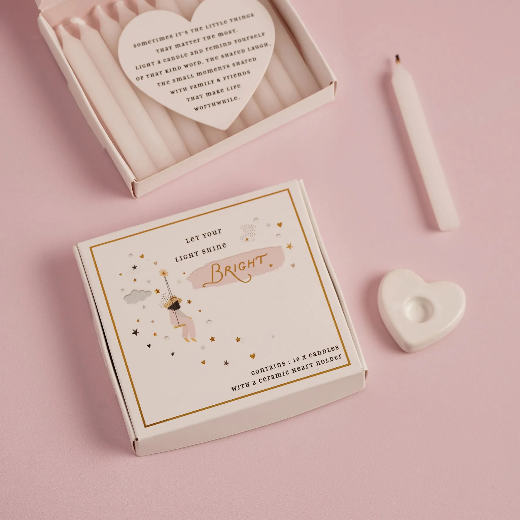The Little Things Shine Bright Mini Candle Set - White product