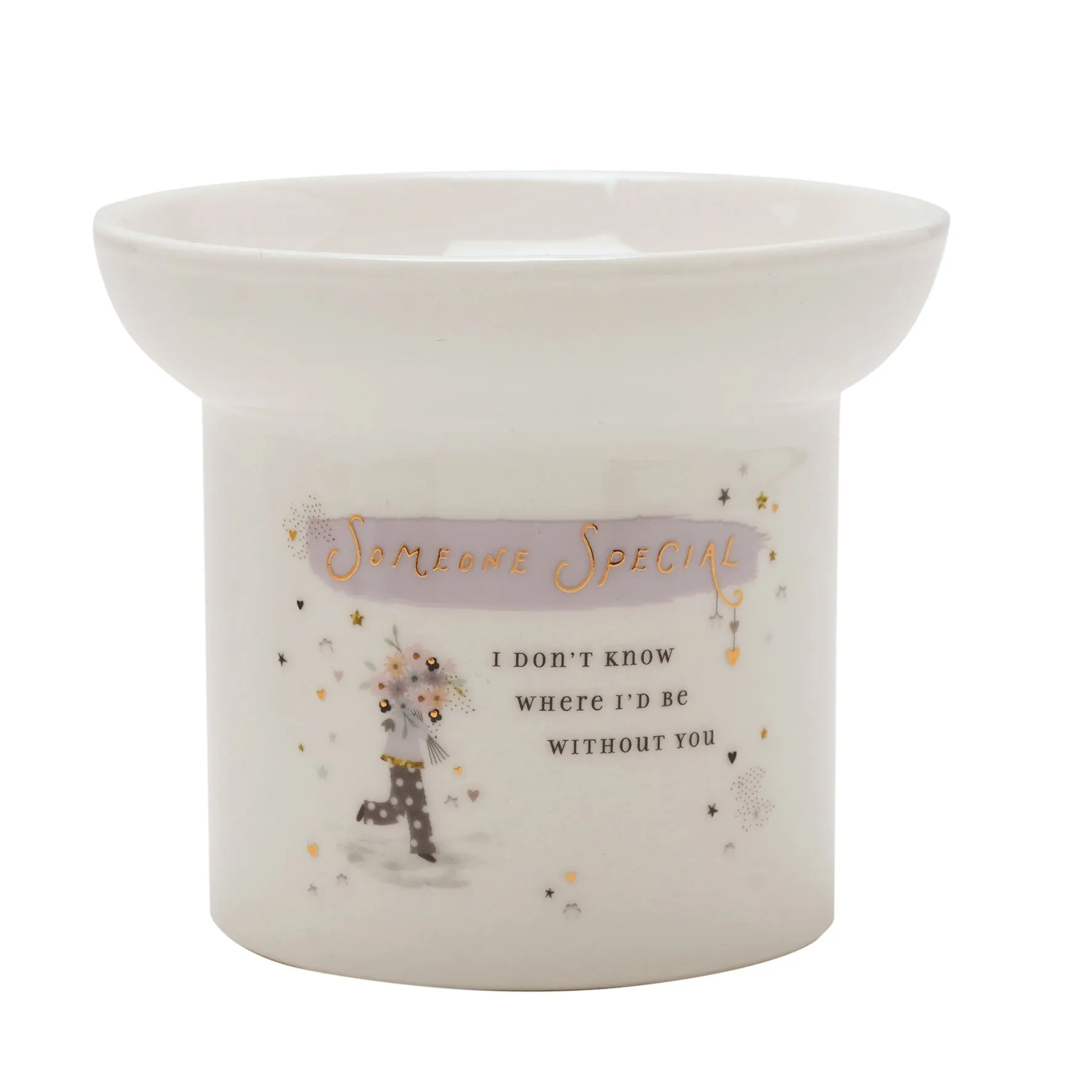 The Little Things Someone Special Wax Burner - White, Ceramic product