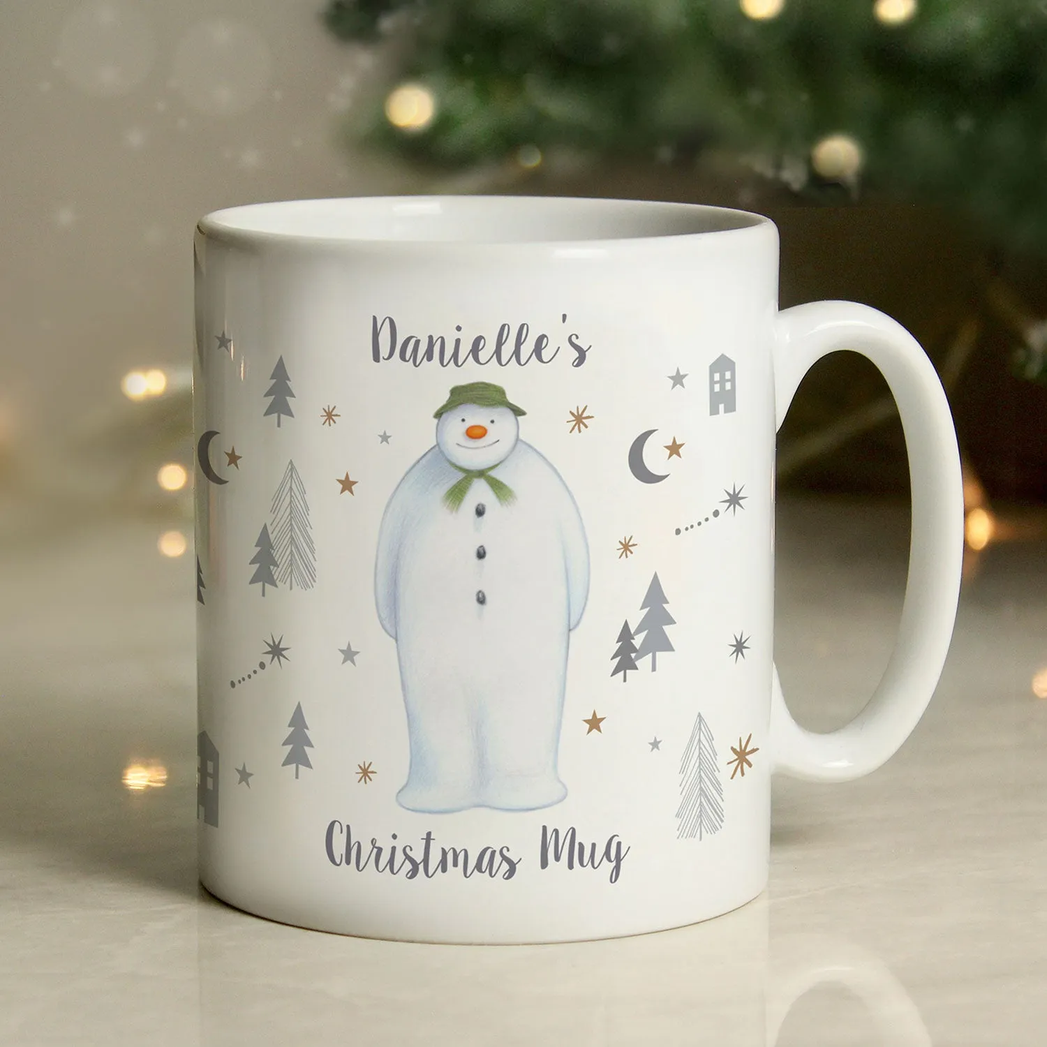 The Snowman Magical Adventure Personalised Mug - White, Ceramic by Julian Charles, image 2
