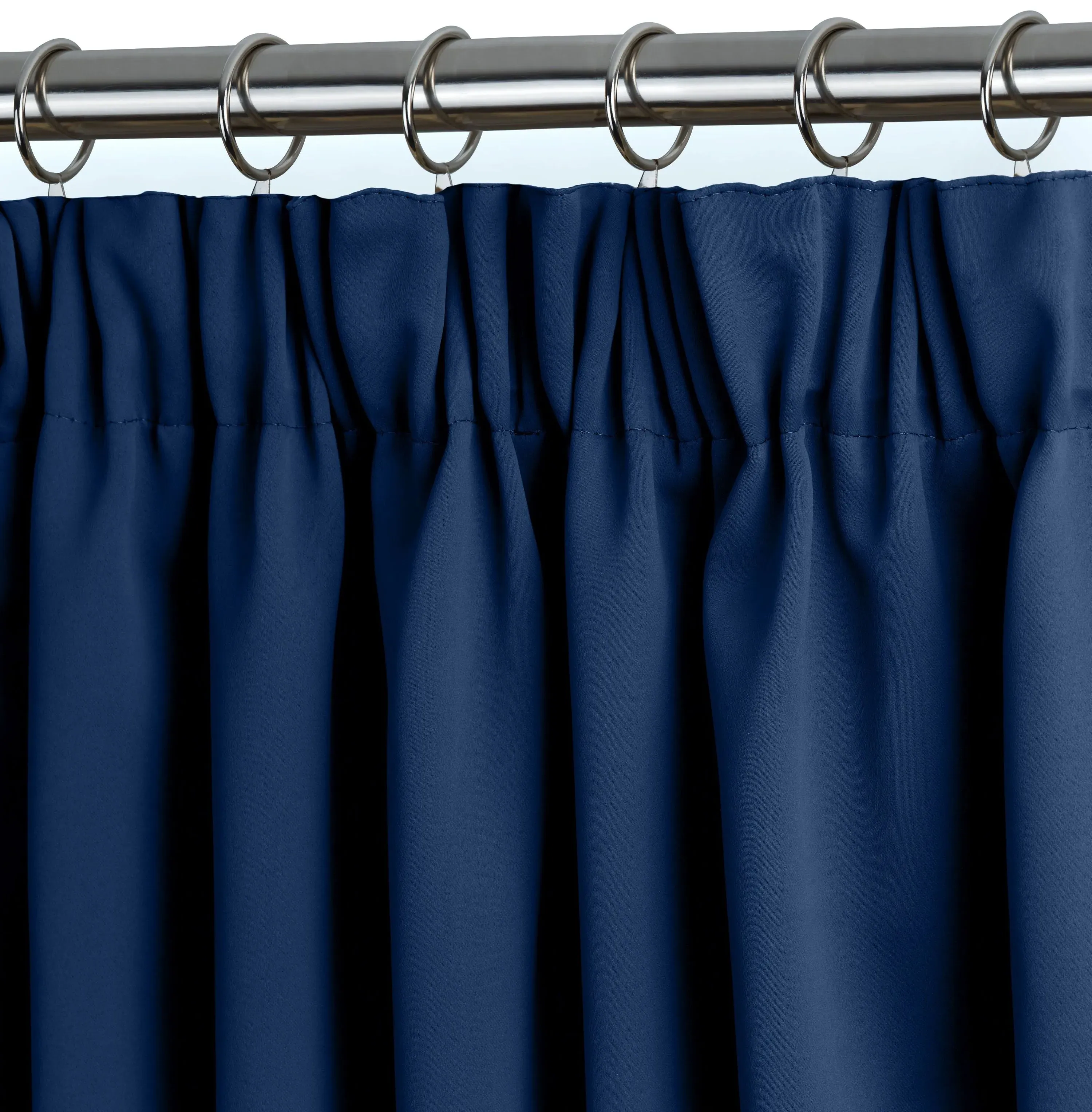 Thermal Blackout Door Curtain - Navy, Polyester