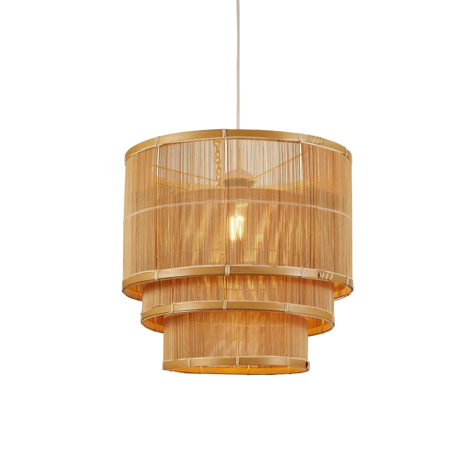 Three Tier Light Shade - Natural, Bamboo