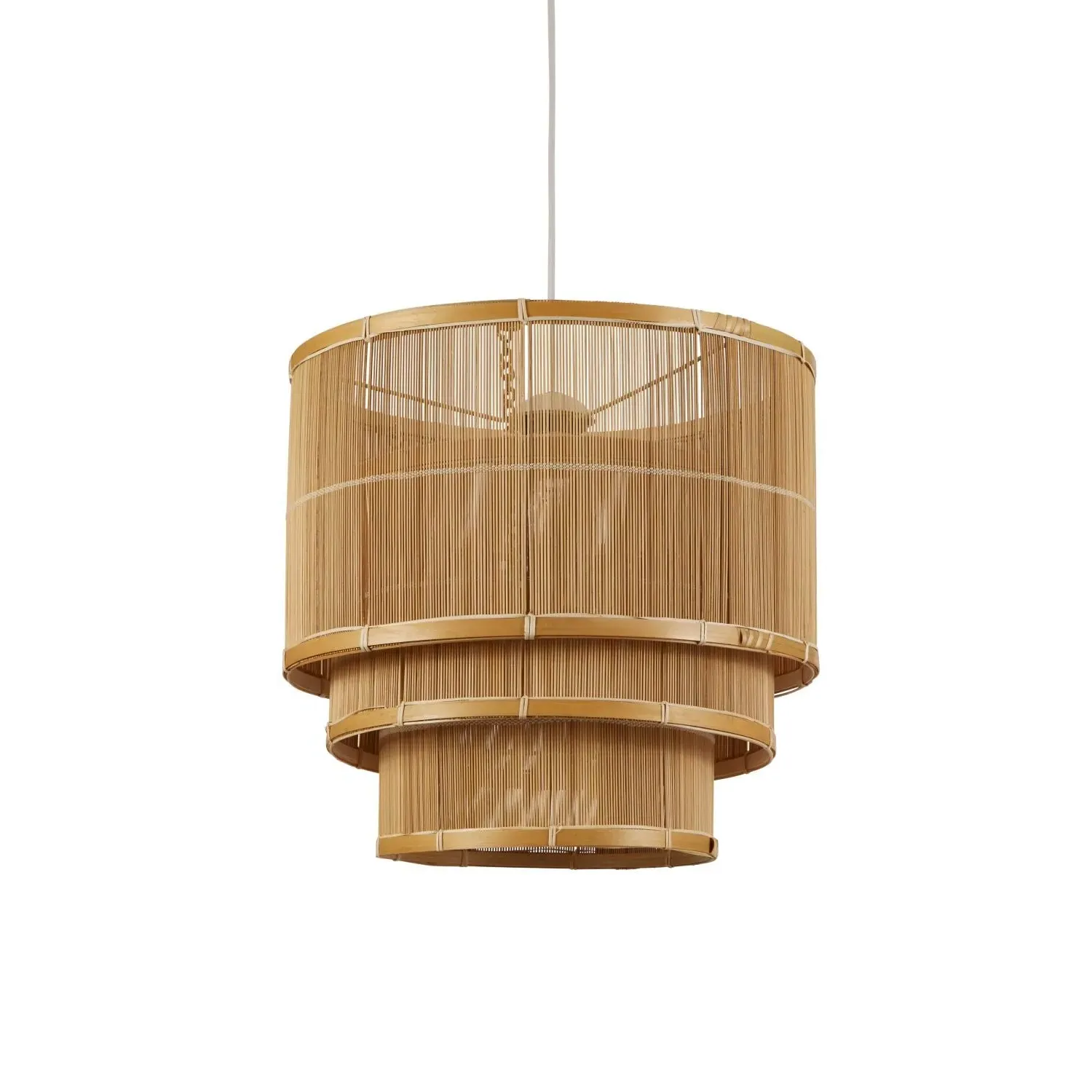 Three Tier Light Shade - Natural, Bamboo