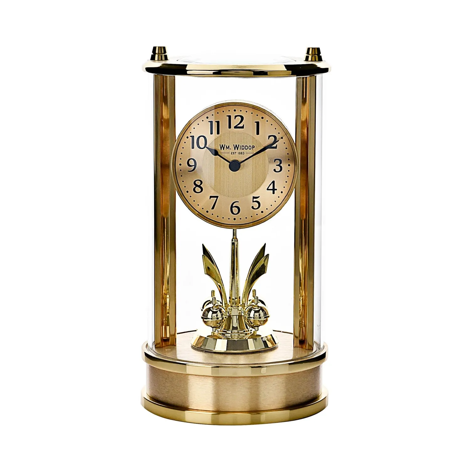 Traditional Mantel Clock with Pendulum - Gold