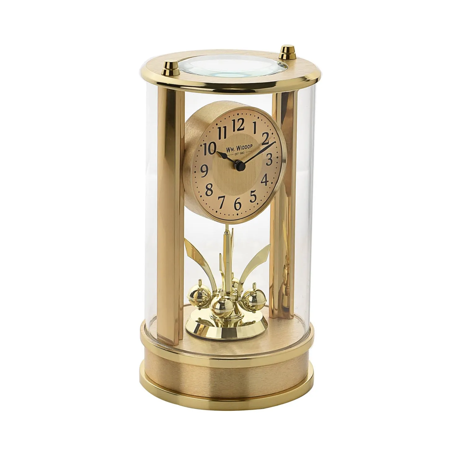 Traditional Mantel Clock with Pendulum - Gold