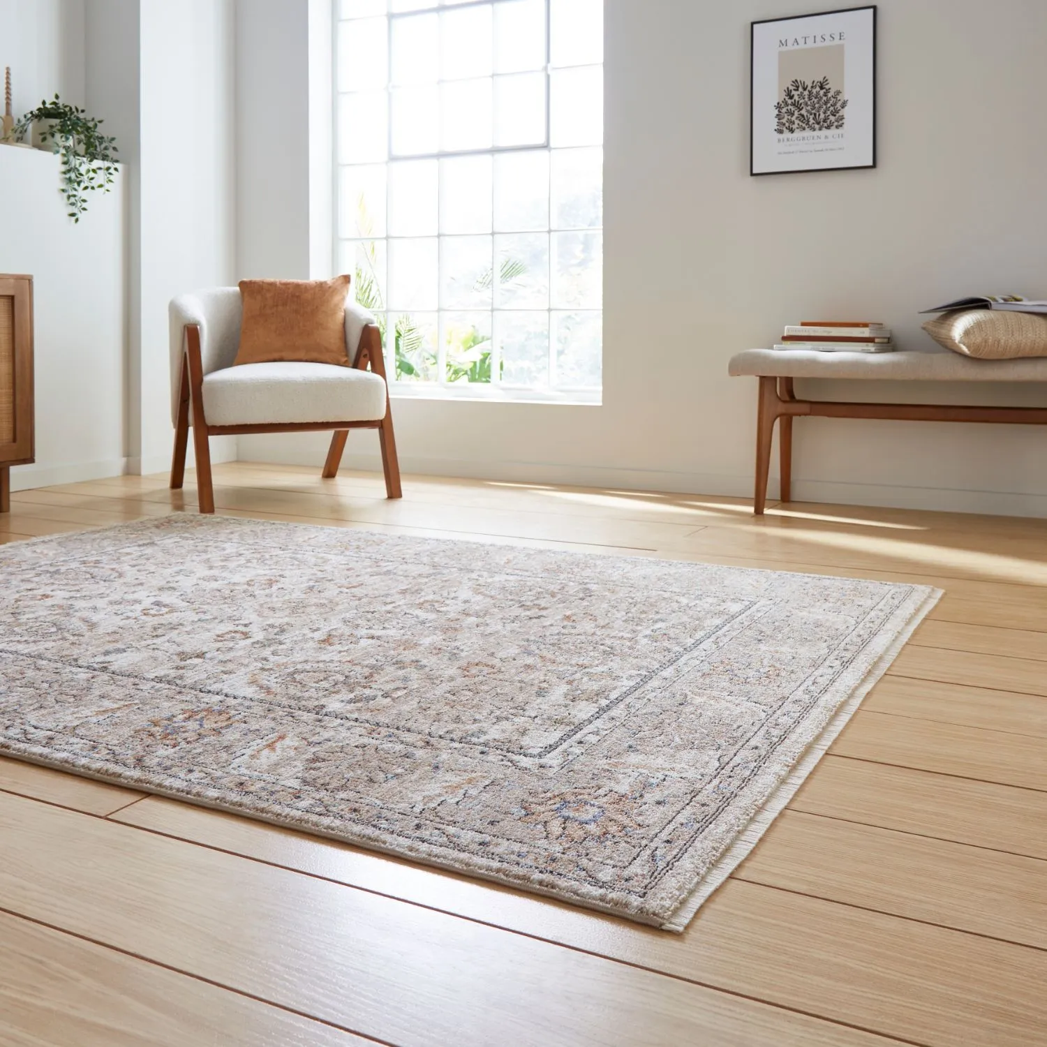 Traditional Rug - Beige, Polypropylene