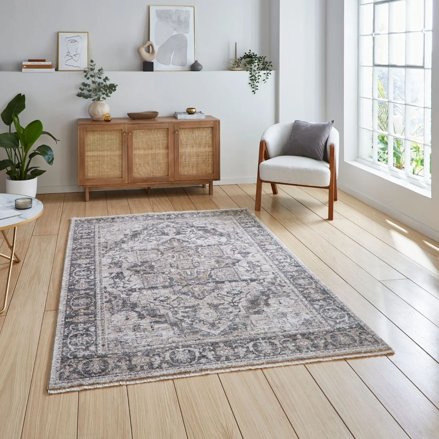 Traditional Rug - Green, Polypropylene