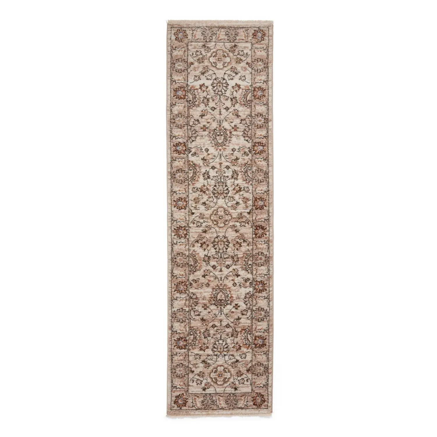 Traditional Runner Rug - Beige, Polypropylene