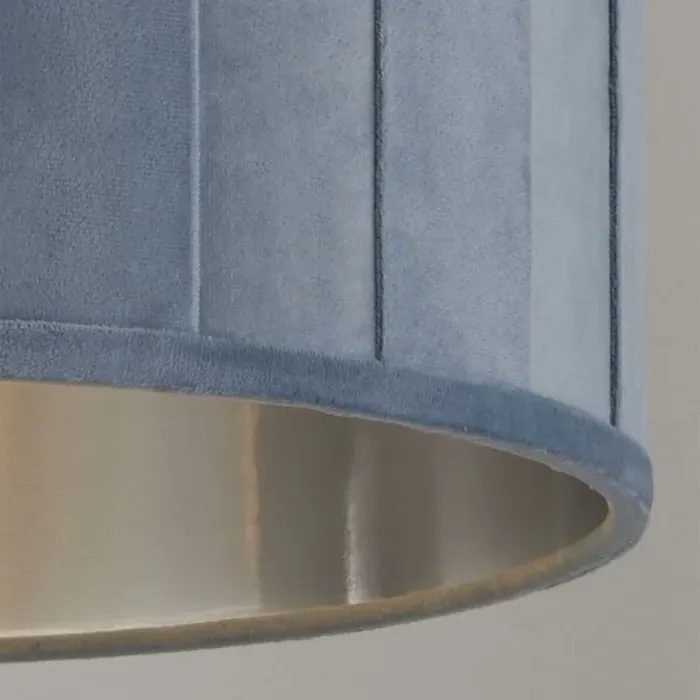 Pleated Lamp Shade - Turquoise, Velvet alternate view