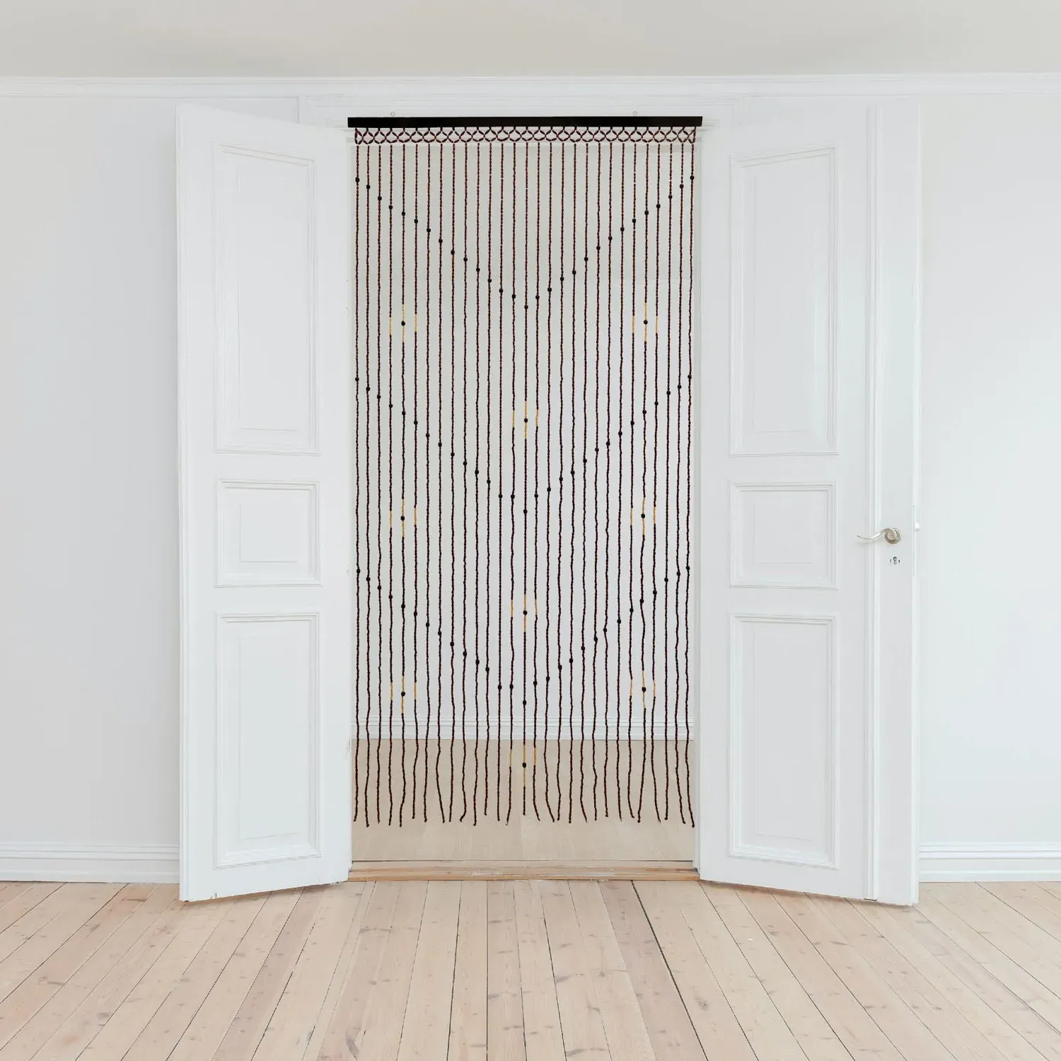 Tuscany Arrow Beaded Door Curtain - Brown, Wood product