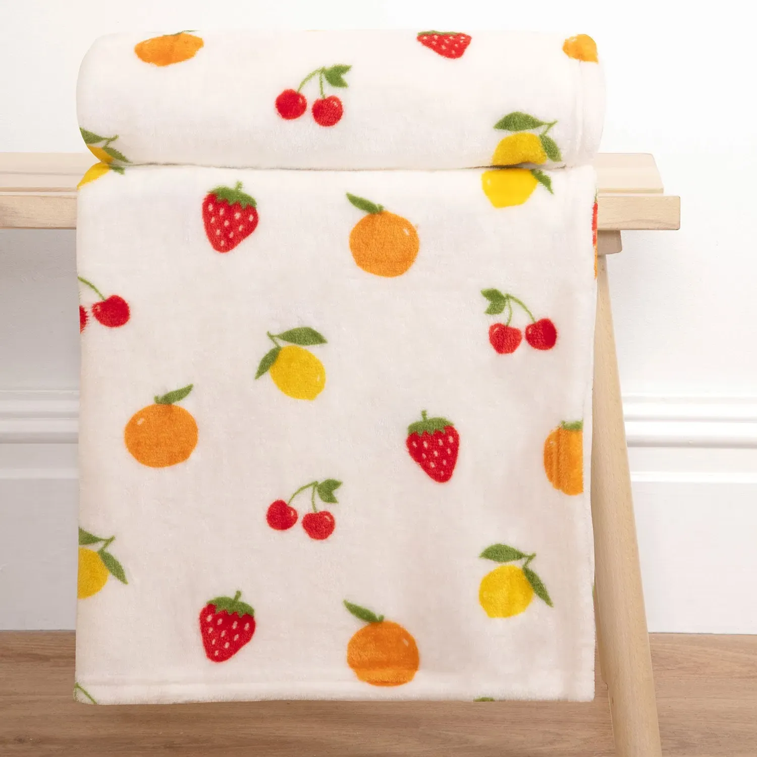 Tutti Frutti Fruit Printed Fleece Throw - Multi product