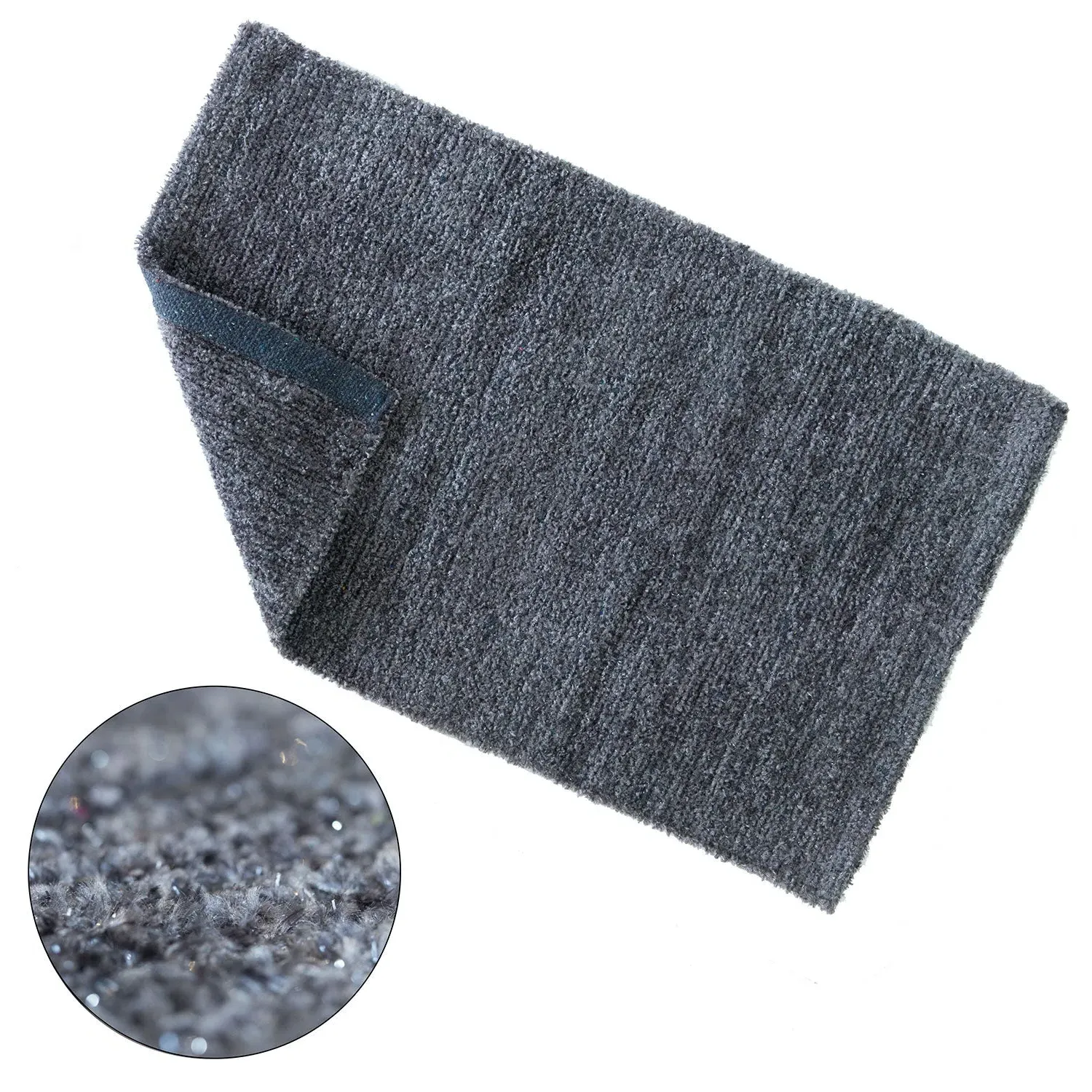 Bath Rug with Metallic Yarn - Grey, Polycotton product
