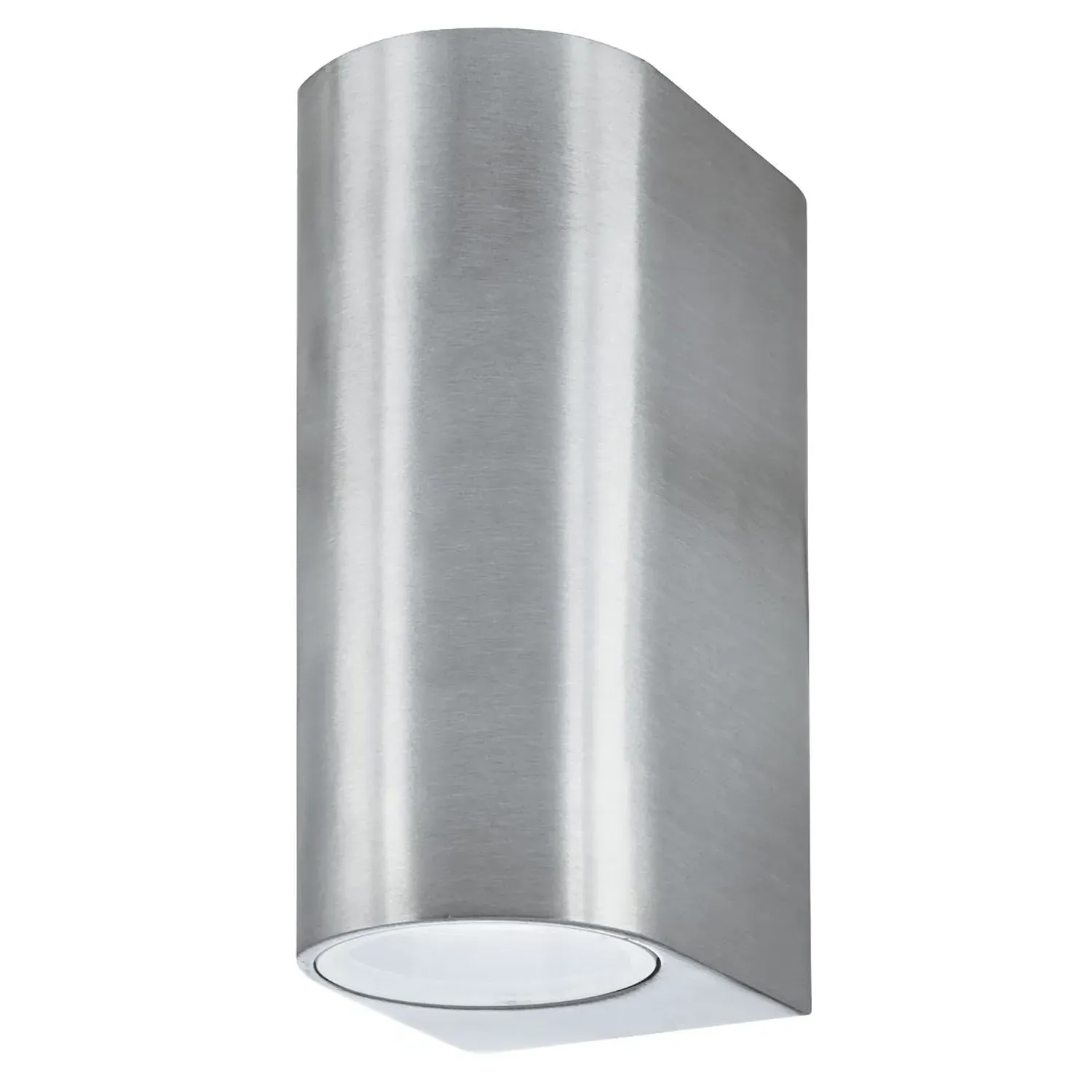 Up/Down LED Wall Light - Silver, Glass Lens image