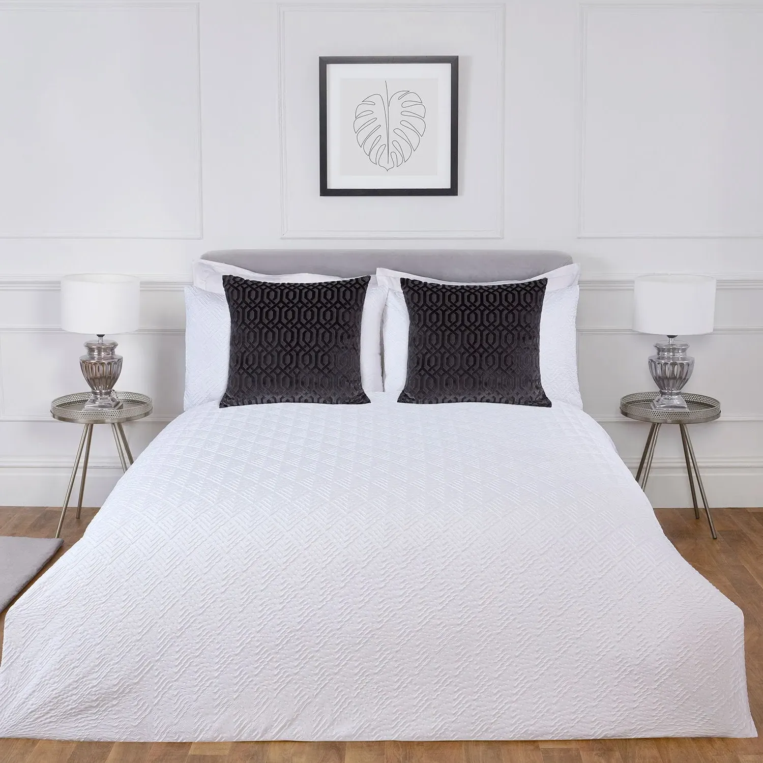 Verve Double Duvet Set 3D Chevron - White product