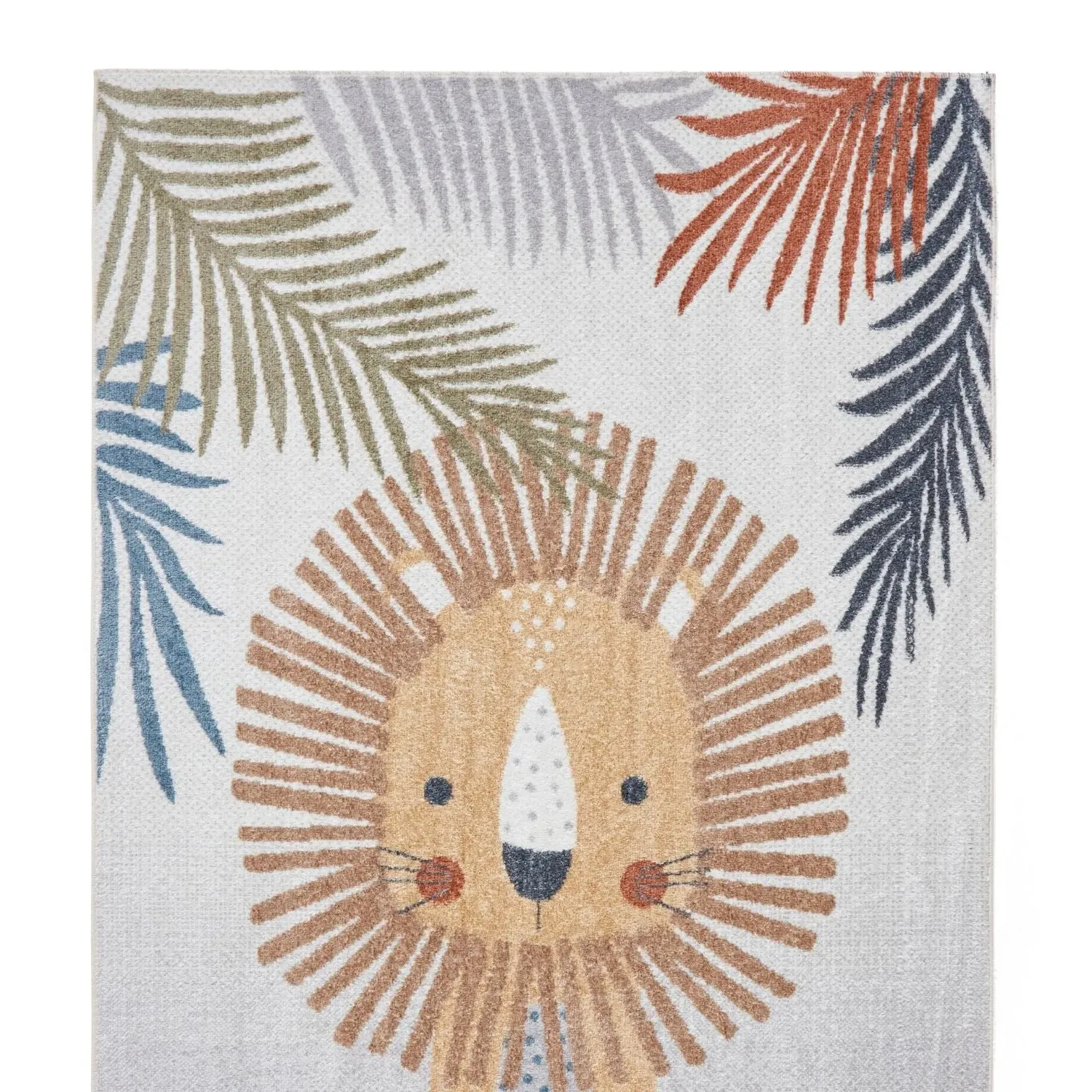 80x150 Lion Recycled Rug - Brown, Polypropylene alternate view