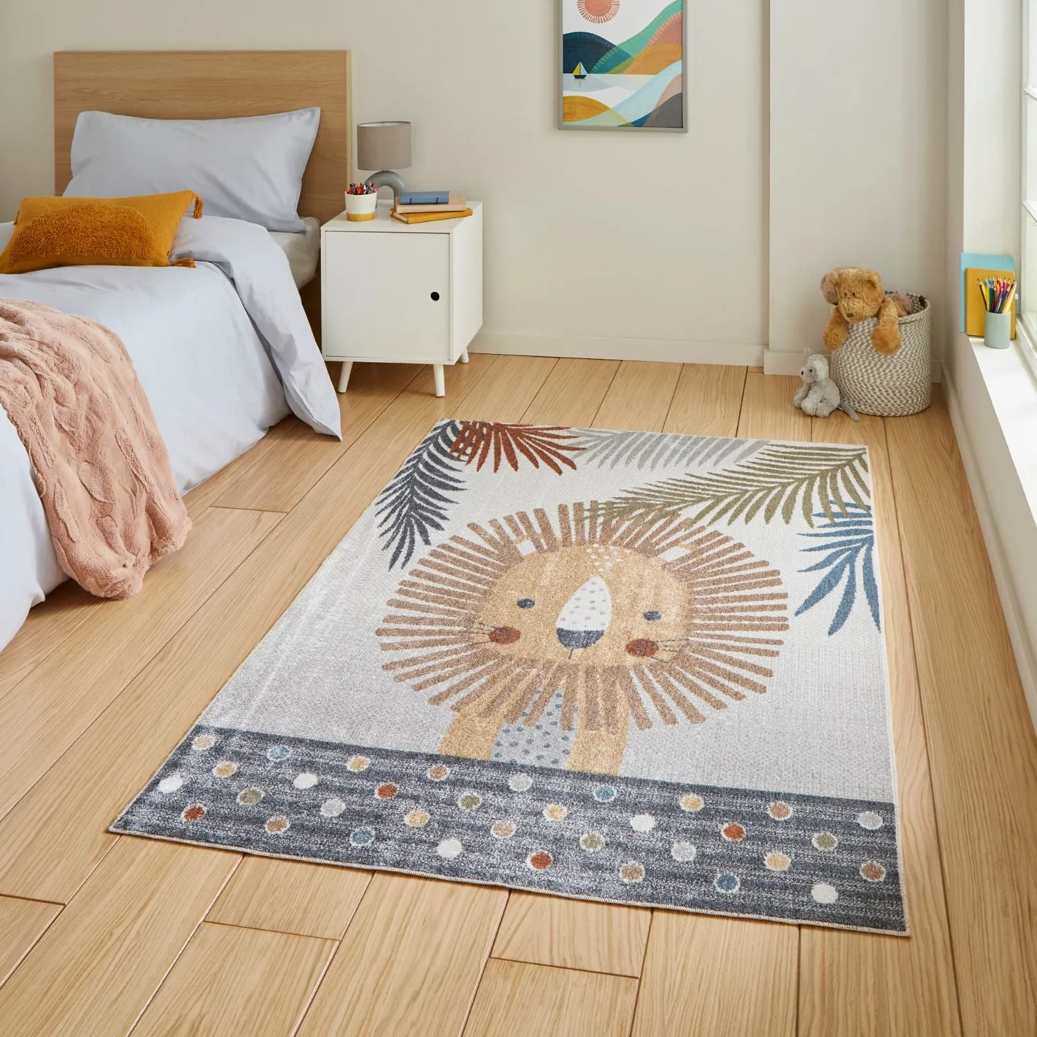80x150 Lion Recycled Rug - Brown, Polypropylene product