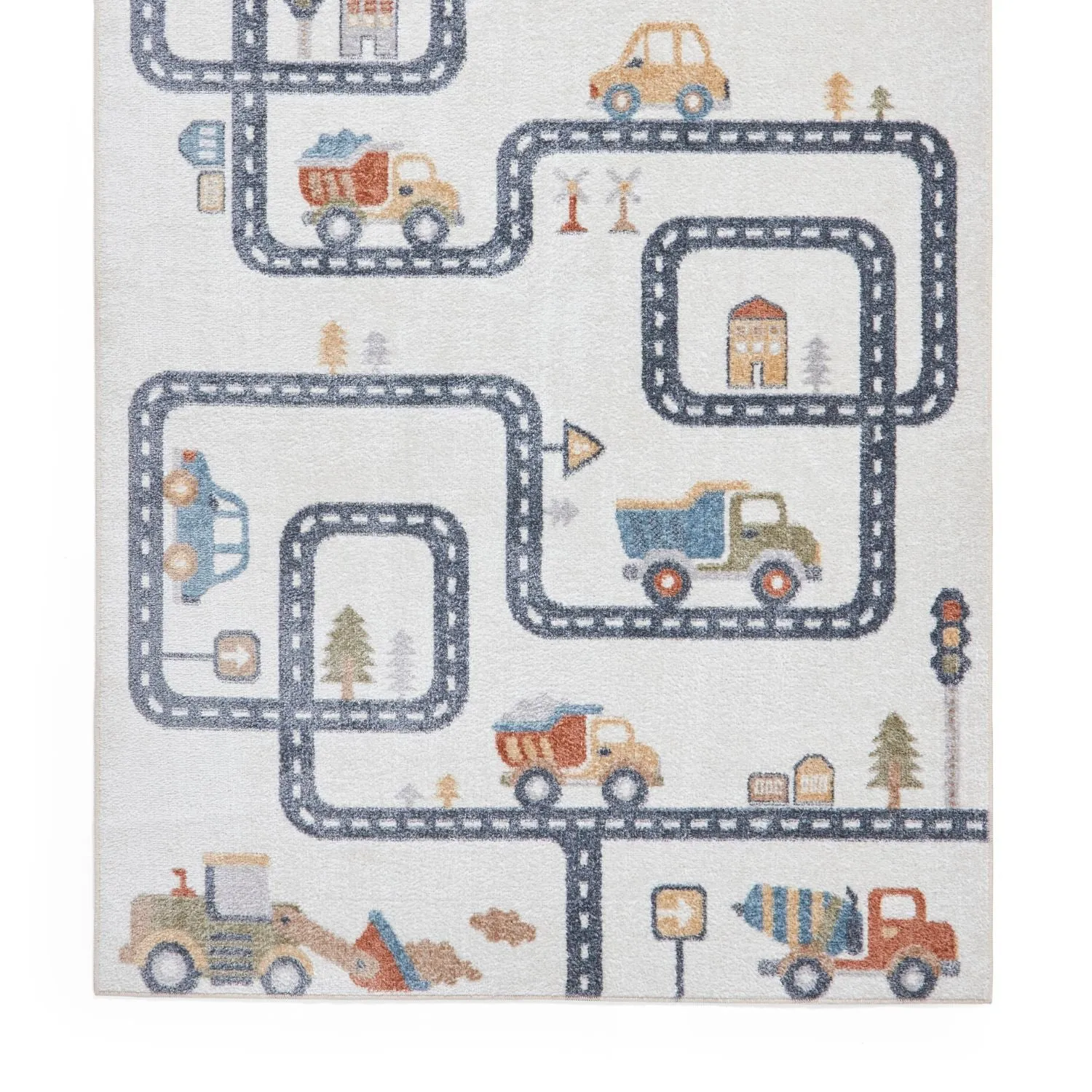 80x150 Road Map Recycled Rug - Cream, Polypropylene by Julian Charles, image 2