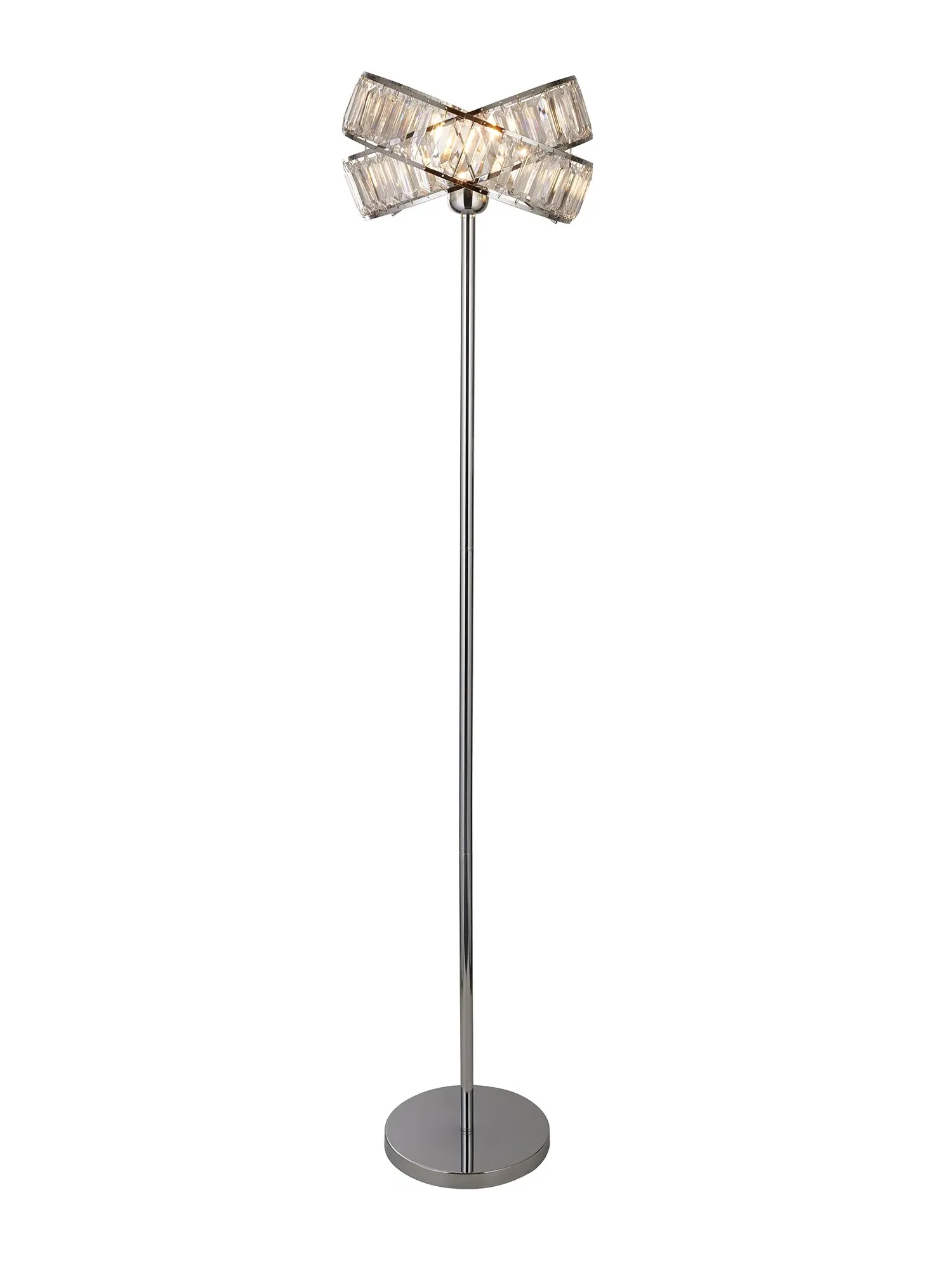 Vienna Acrylic Band Shade Floor Lamp - Silver product