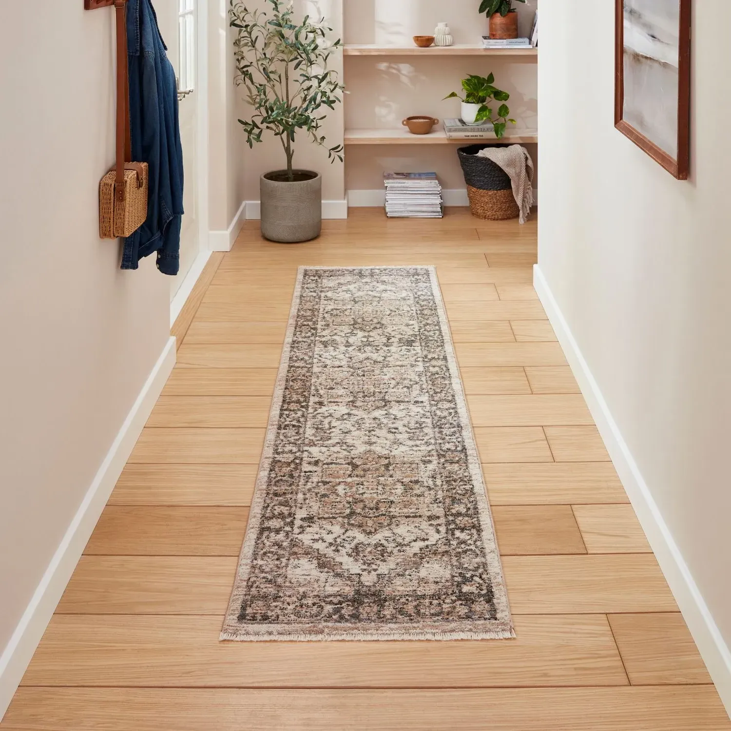 Runner Rug Traditional Design - Green, Polypropylene product