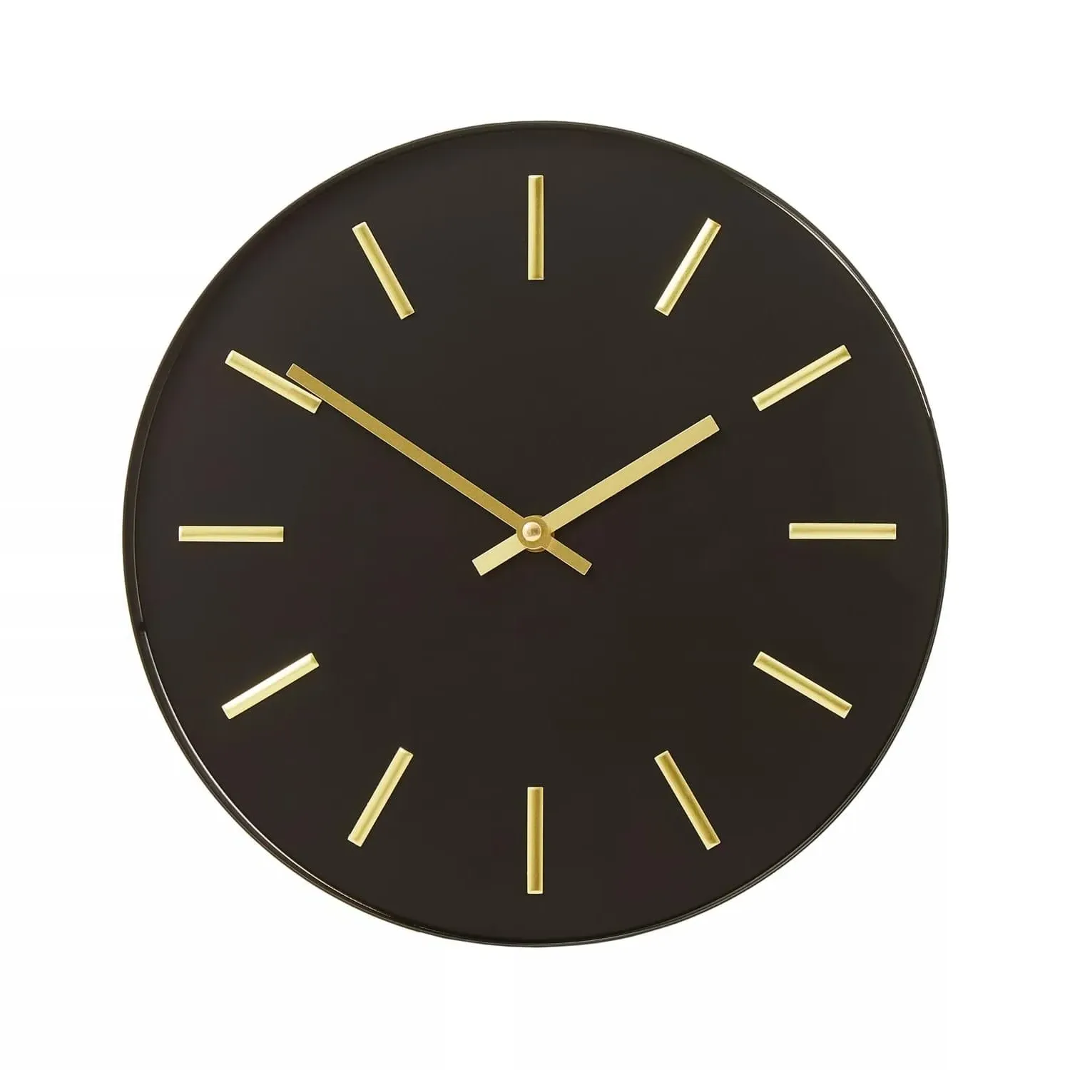 Vitus Round Wall Clock - Black and Gold, Metal product