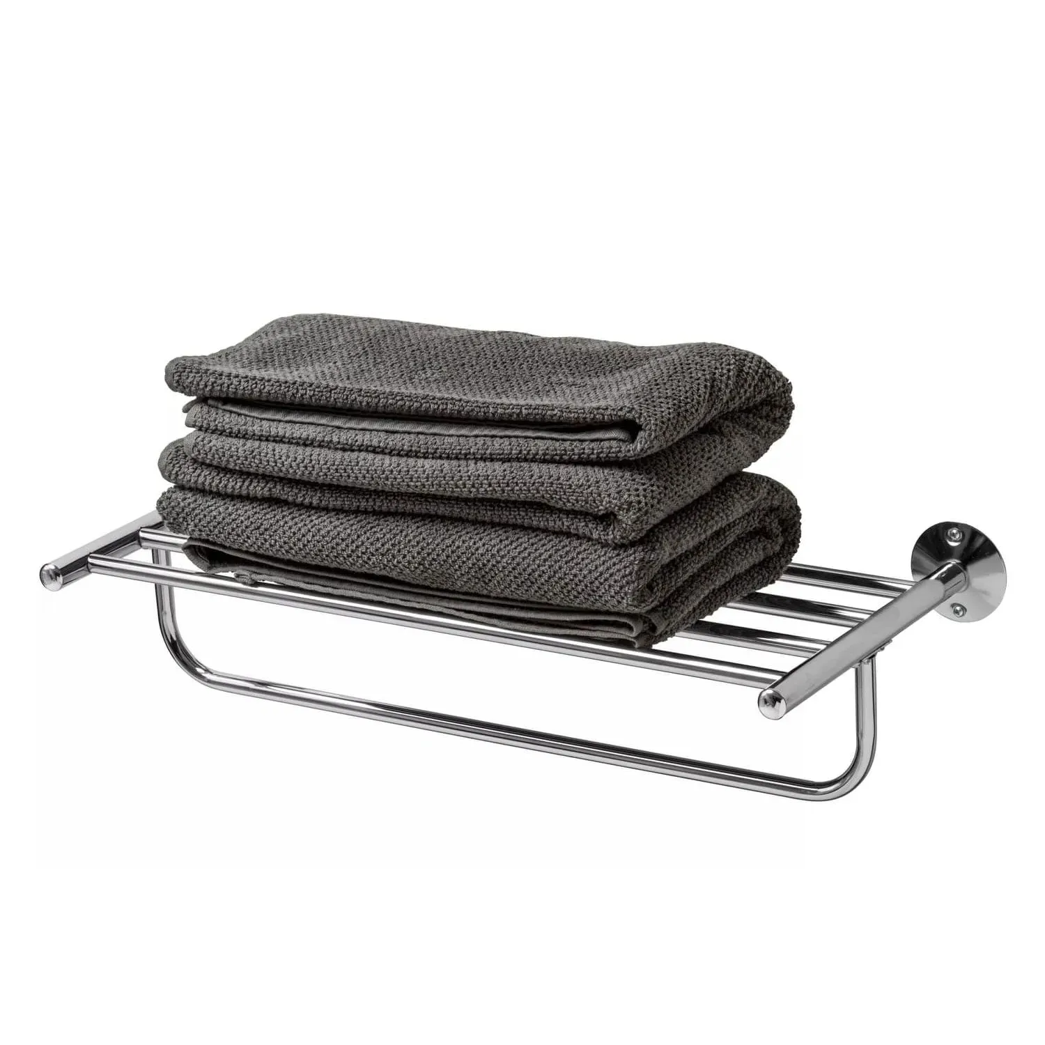 Wall Mount Towel Shelf - Silver, Steel