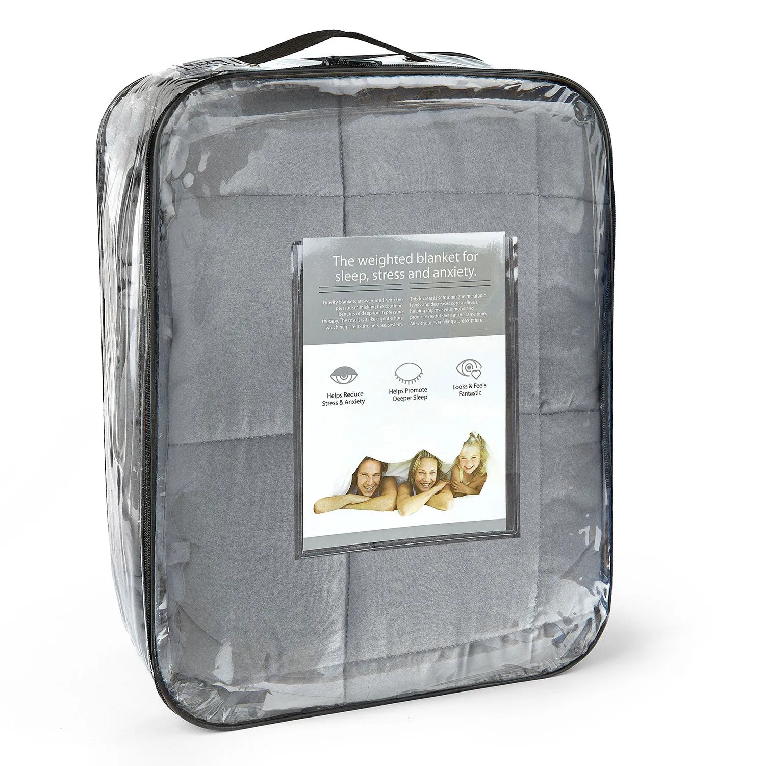 Weighted Blanket - Grey, Polyester Microfibre alternate view