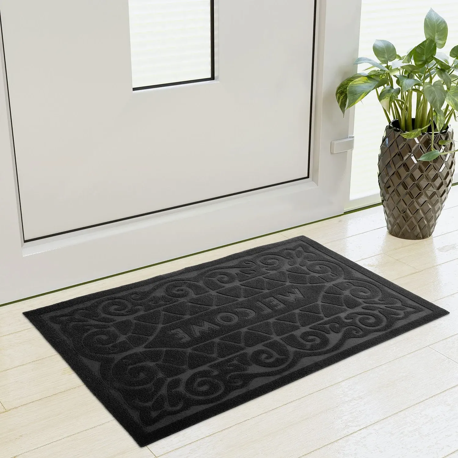 Welcome Doormat Easy Care - Black, Polypropylene product