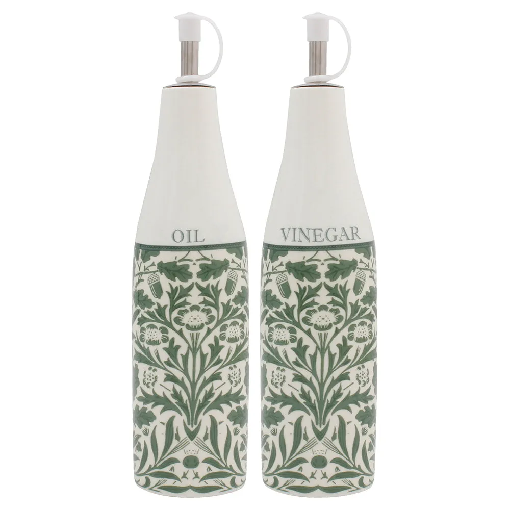 William Morris Acorn Oil & Vinegar Bottle Set by Julian Charles