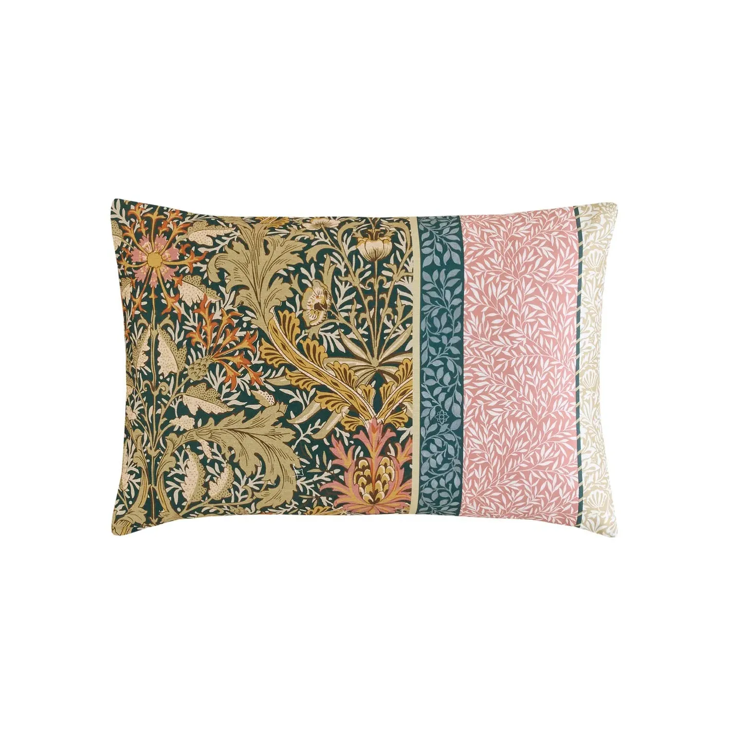 William Morris At Home Kelmscott Rose Pillowcase Pair - Navy, Cotton Sateen by Julian Charles