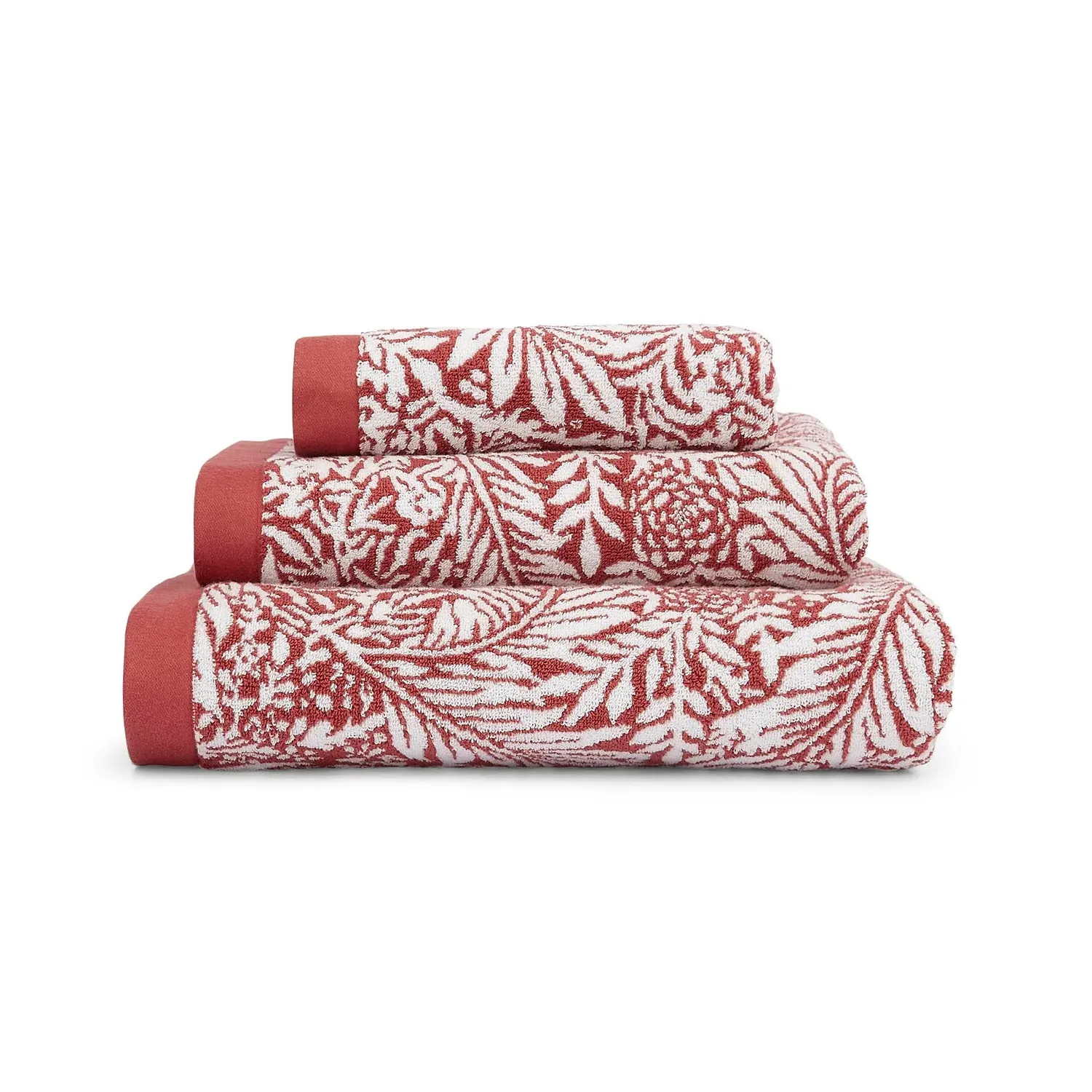 William Morris At Home Larkspur Hand Towel - Orange, Cotton by Julian Charles