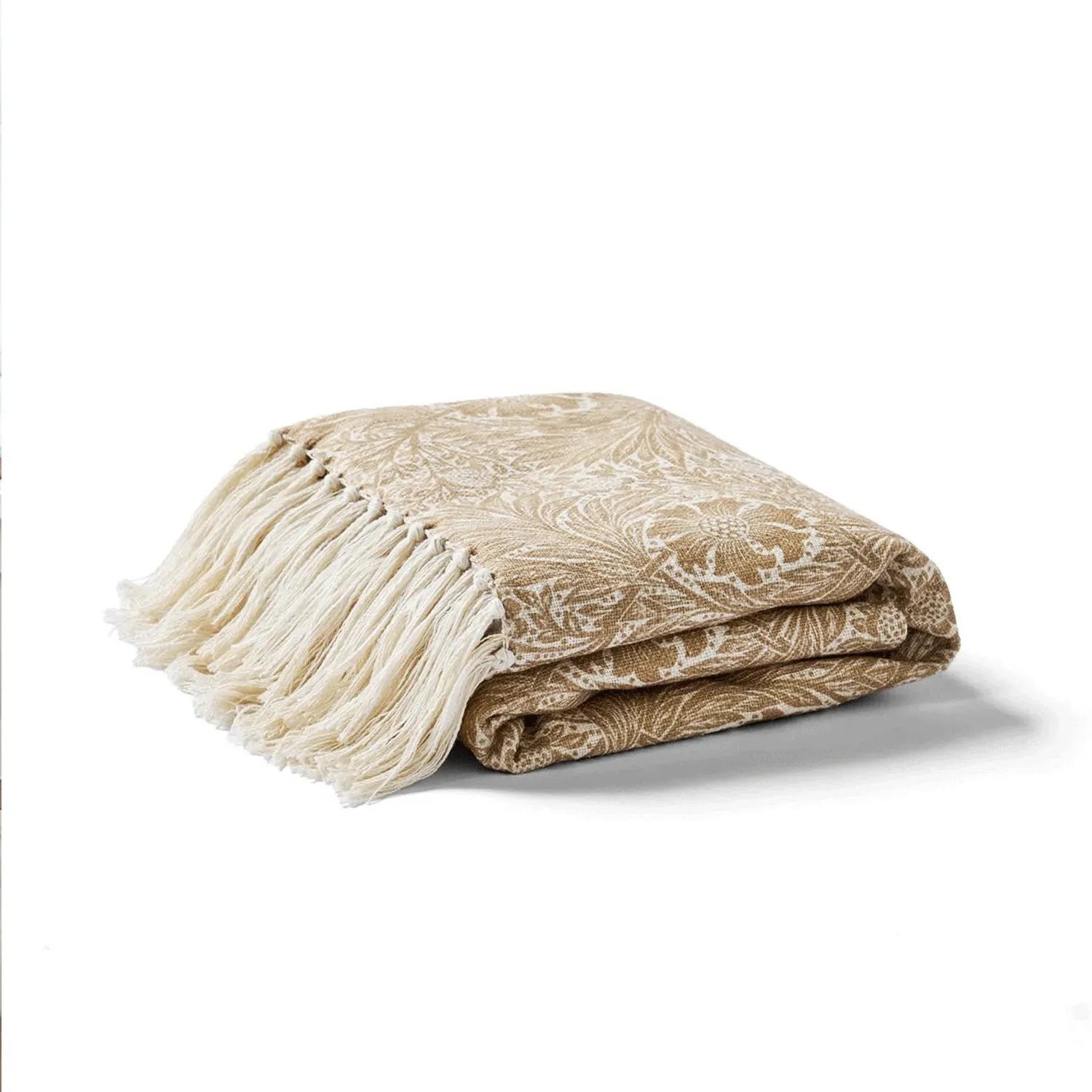 William Morris At Home Marigold Throw - Natural, Cotton by Julian Charles