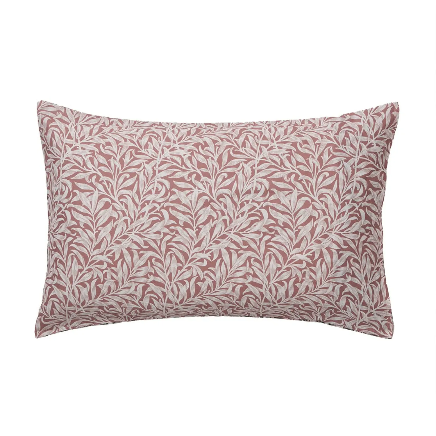 William Morris At Home Rose Brick Pink-Sage Standard Pillowcase Pair - Pink, Cotton Sateen by Julian Charles, image 2