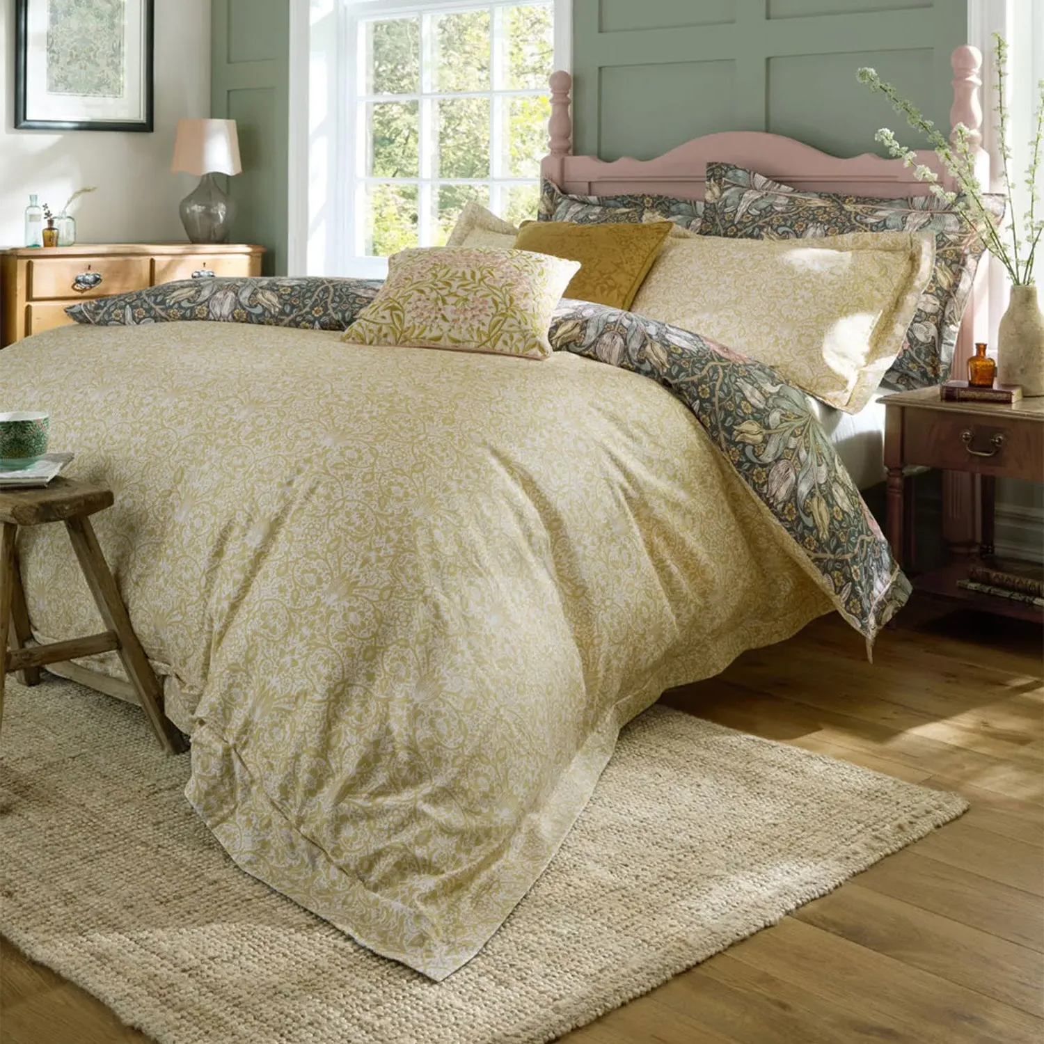 William Morris At Home Spring Thicket Single Duvet Set - Mineral, Cotton alternate view