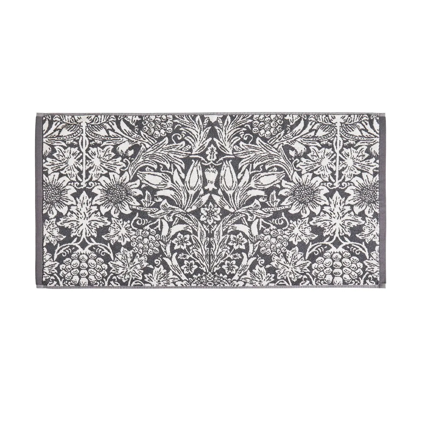 William Morris At Home Sunflower Cotton Bath Mat - Grey by Julian Charles
