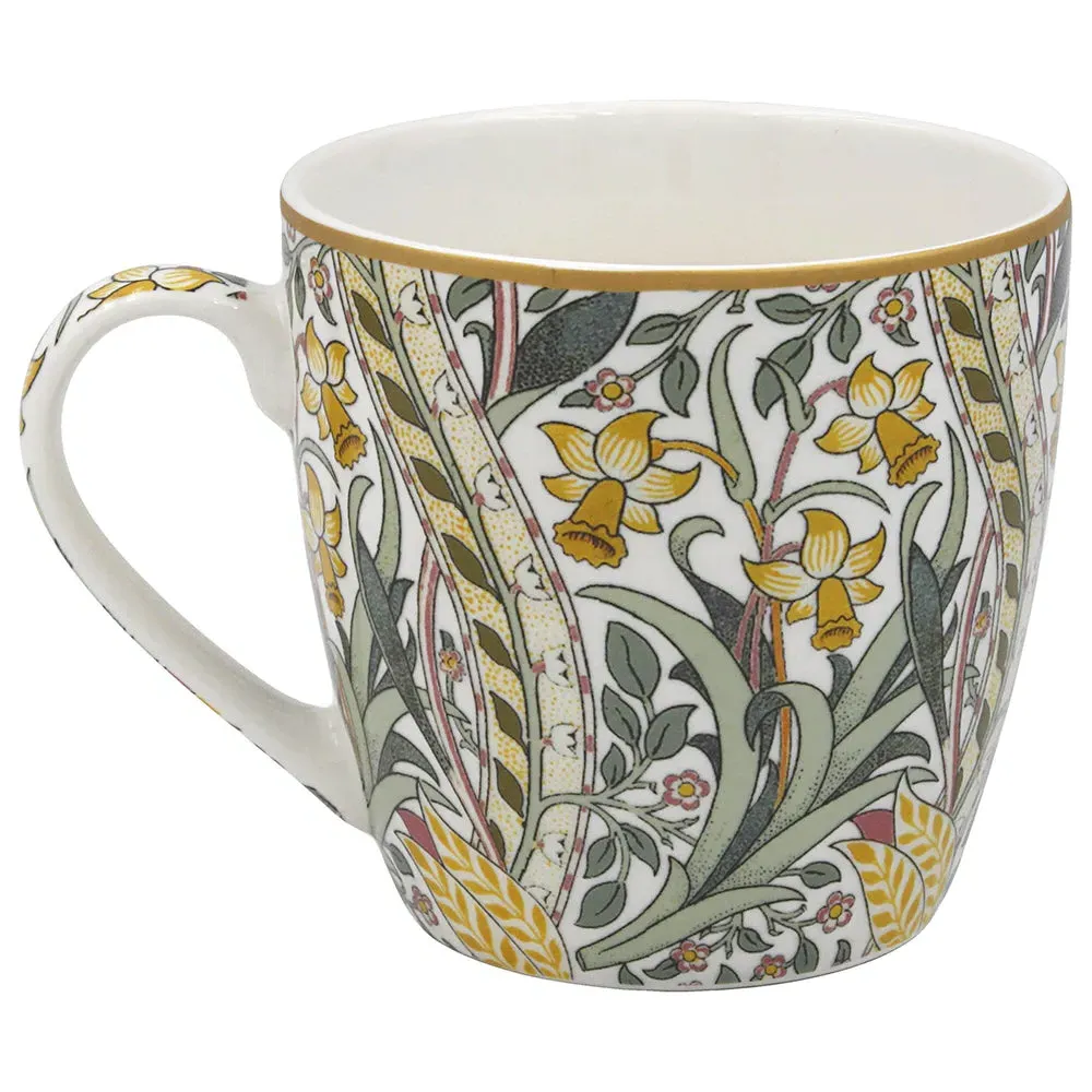 William Morris Daffodil Breakfast Mug by Julian Charles