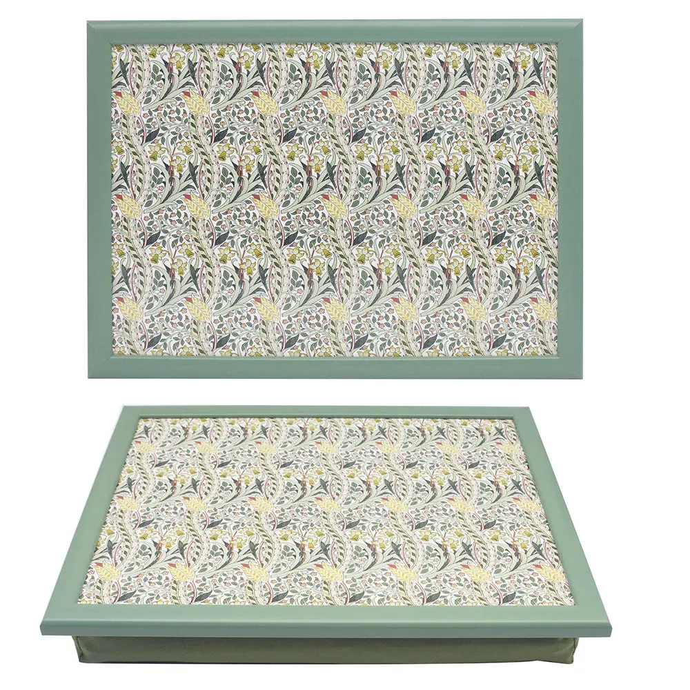 William Morris Daffodil Laptray - Green by Julian Charles