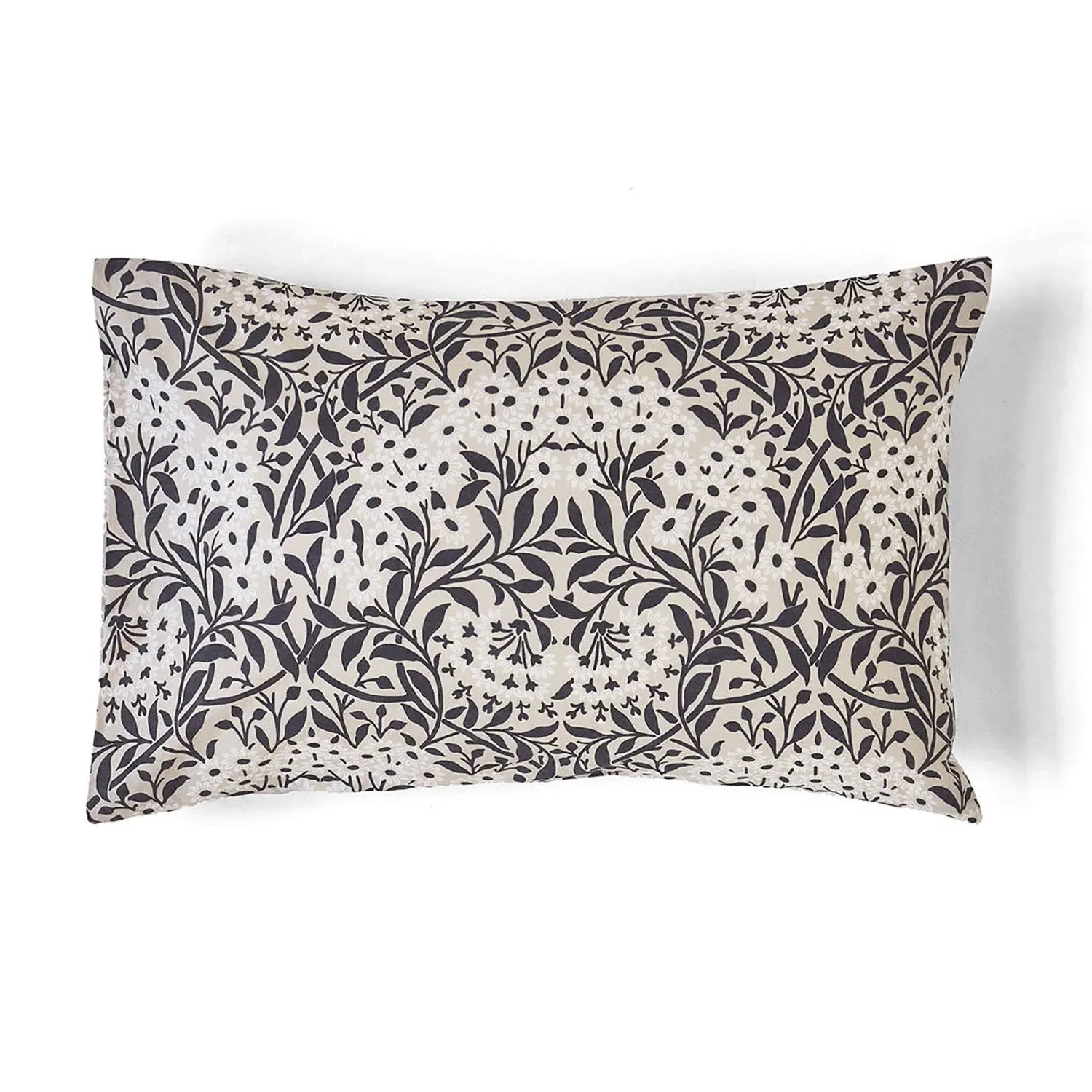 William Morris Michaelmas Daisy Pillowcase Pair - Natural, Cotton Percale by Julian Charles