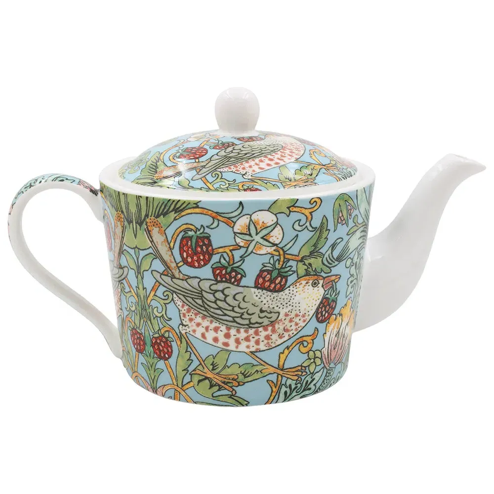 William Morris Strawberry Thief Tea Pot - Multi by Julian Charles