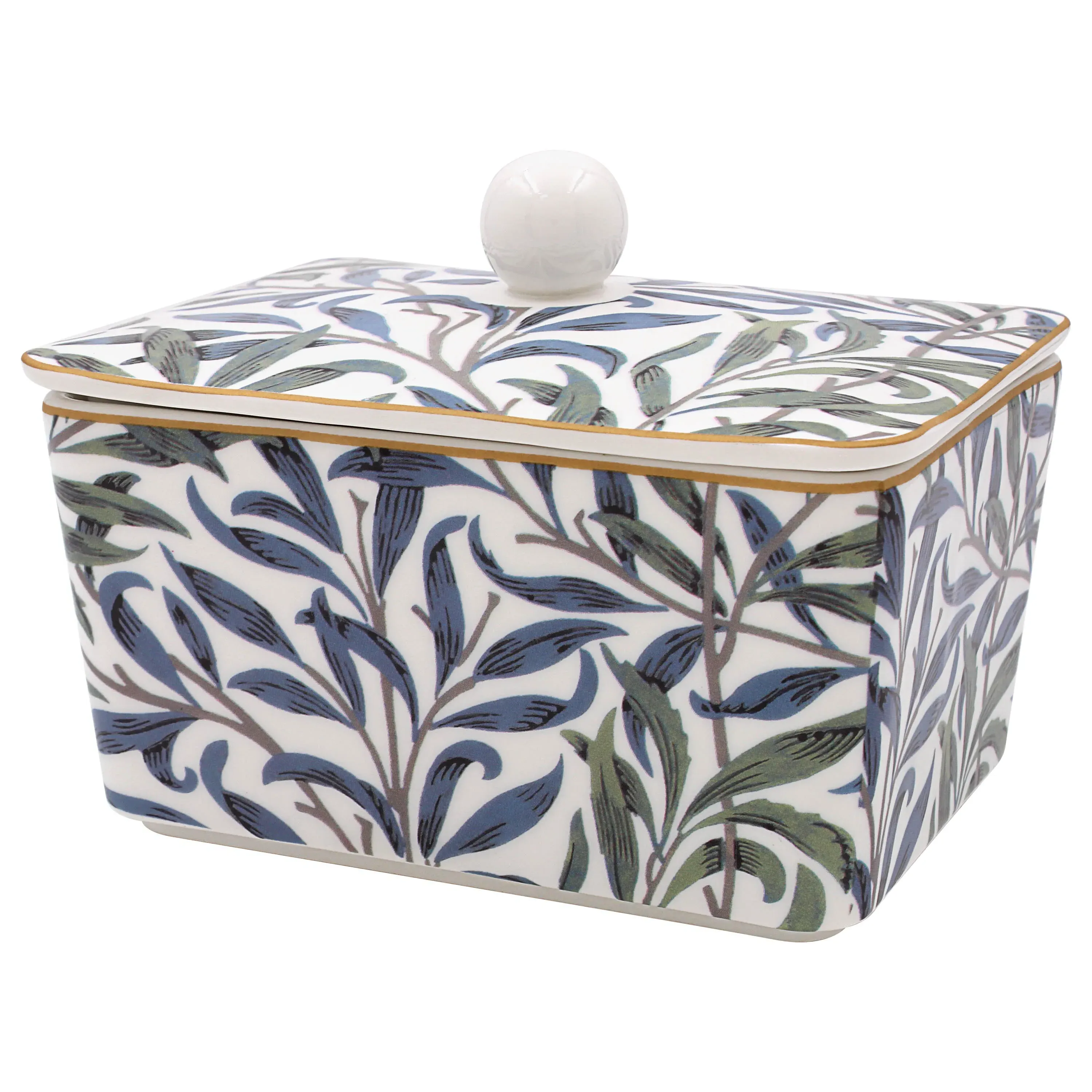 William Morris Willow Bough Butter Dish - Multi by Julian Charles