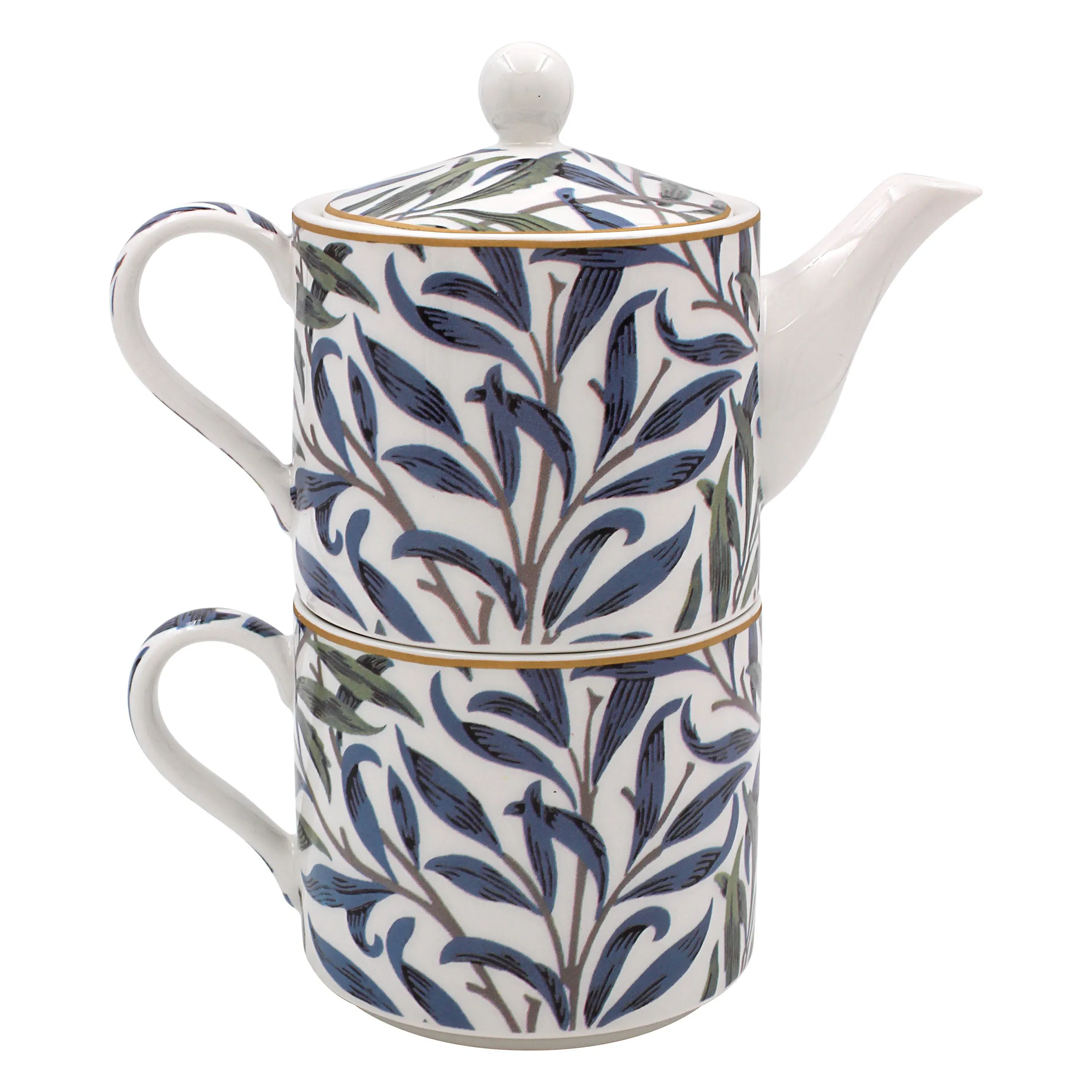 William Morris Willow Bough Tea For One Set - Multi by Julian Charles