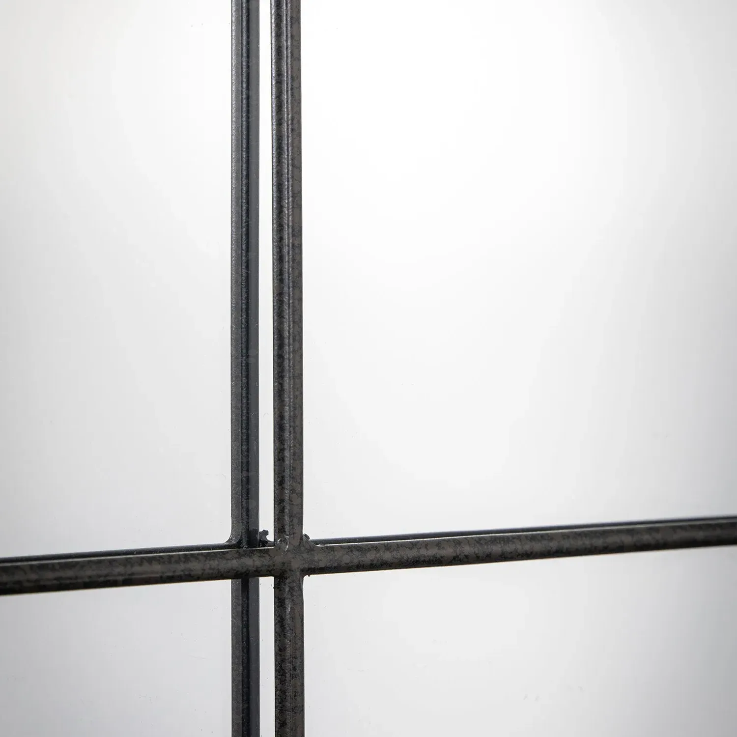Window Wall Mirror - Black, Metal