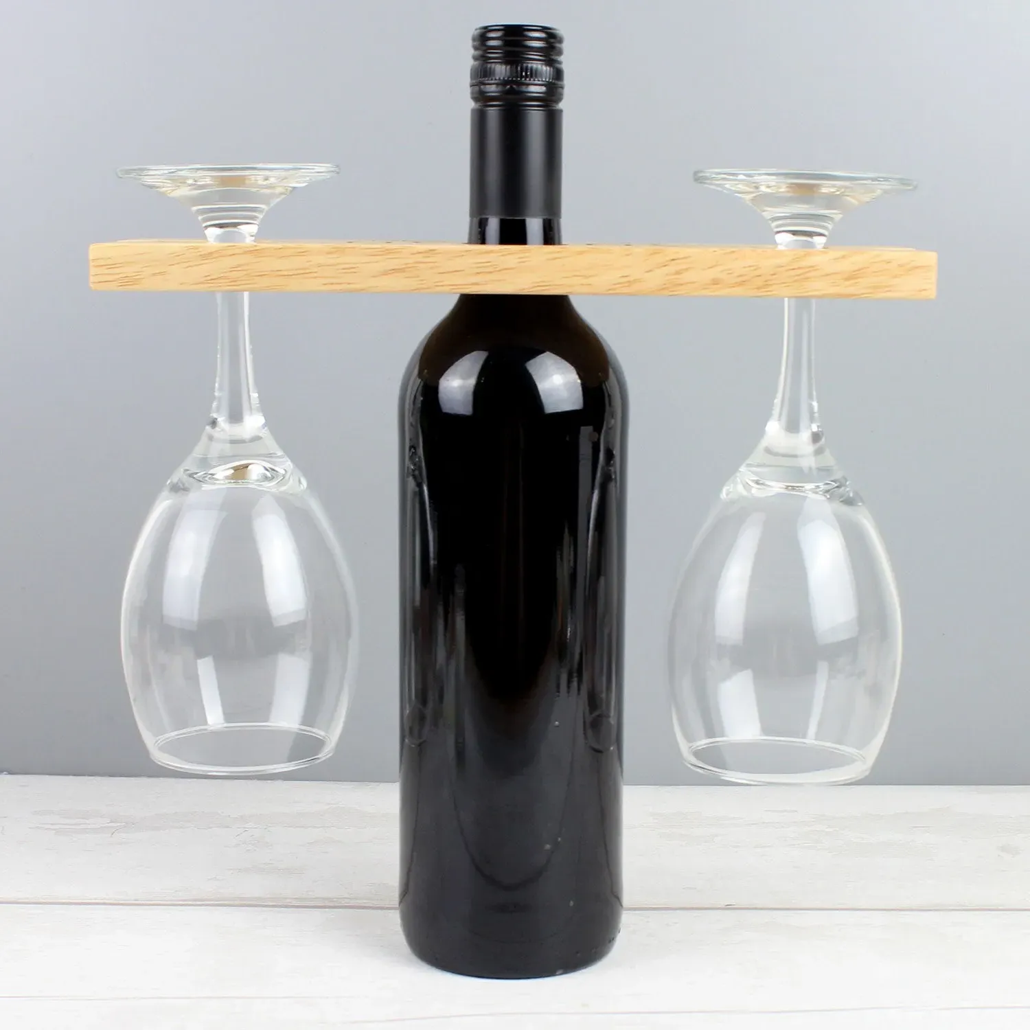 Wine O'Clock Personalised Glass & Bottle Butler - Brown product
