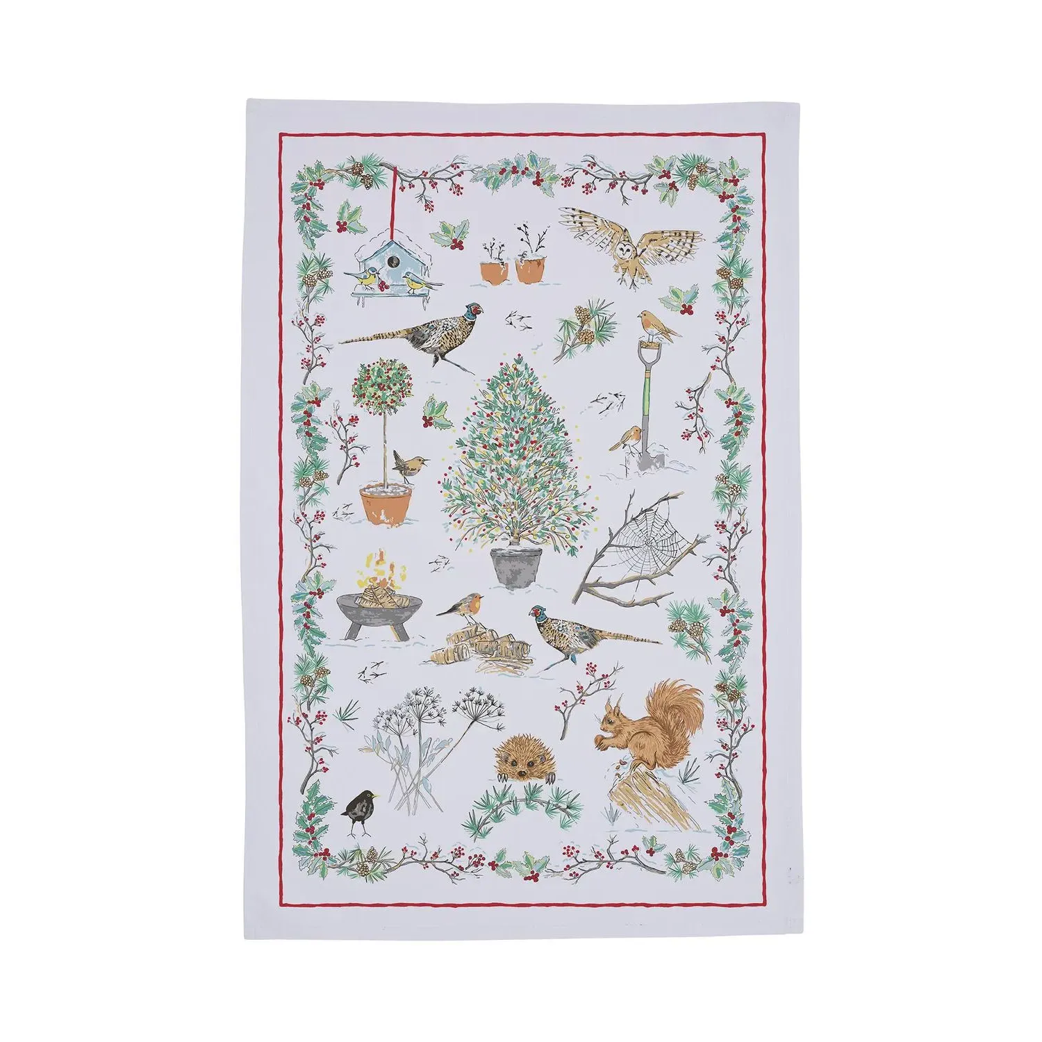 Winter Garden Tea Towel - Multi, Cotton product