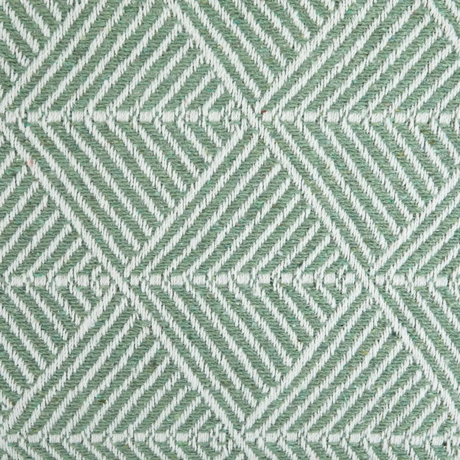 Zahra Small Woven Throw - Pistachio Green, Recycled Cotton by Julian Charles, image 2