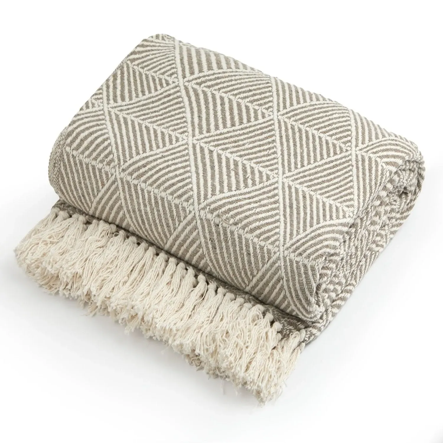 Zahra Woven Recycled Cotton Throw - Natural product